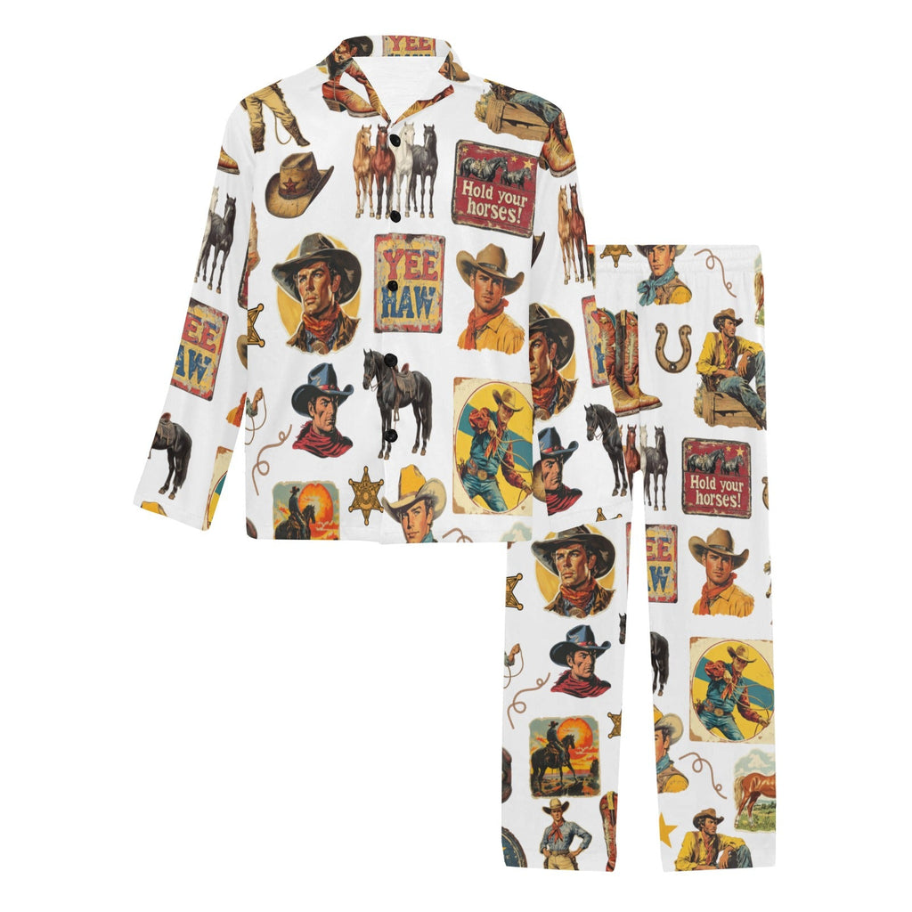 Vintage Cowboy Collage Western Pajamas