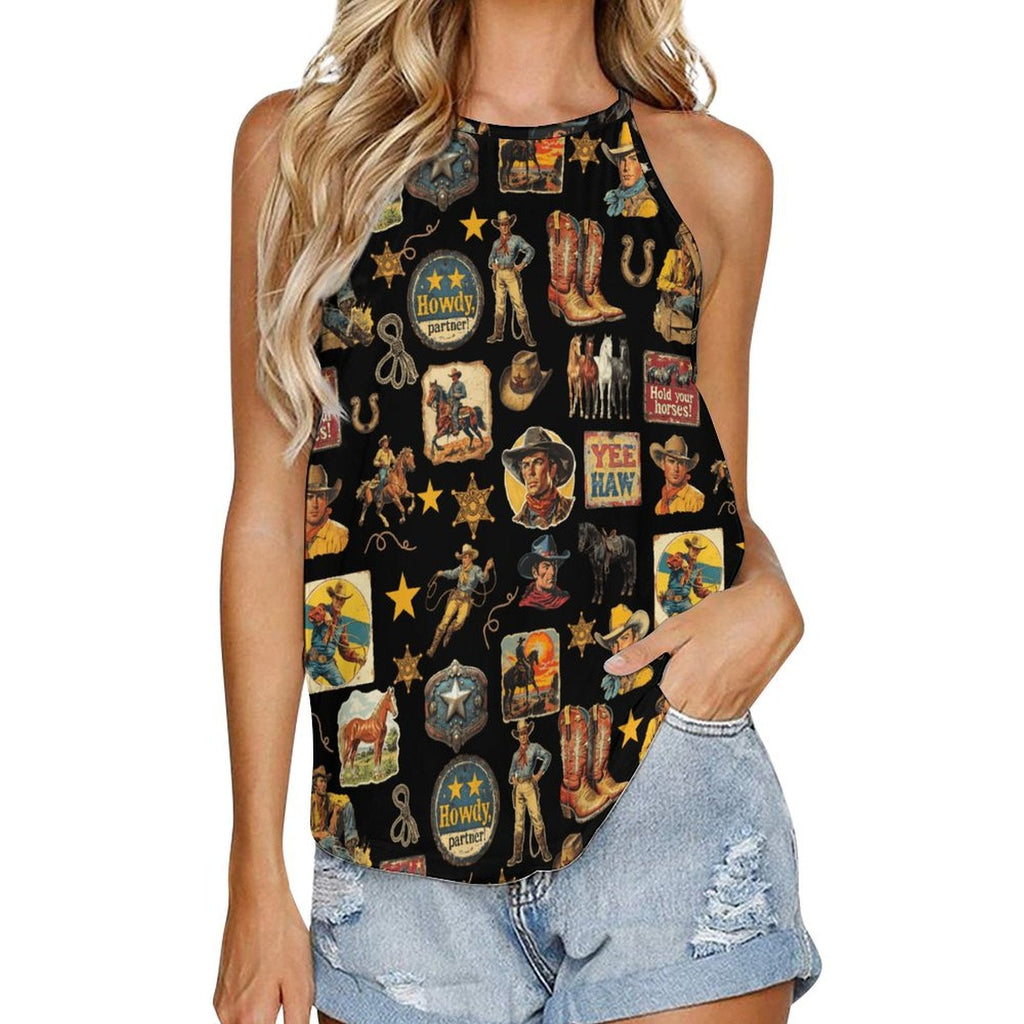 Vintage Cowboy Collage Tank Top