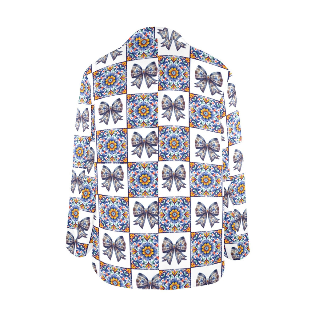 Blue Bow Talavera Floral Blazer