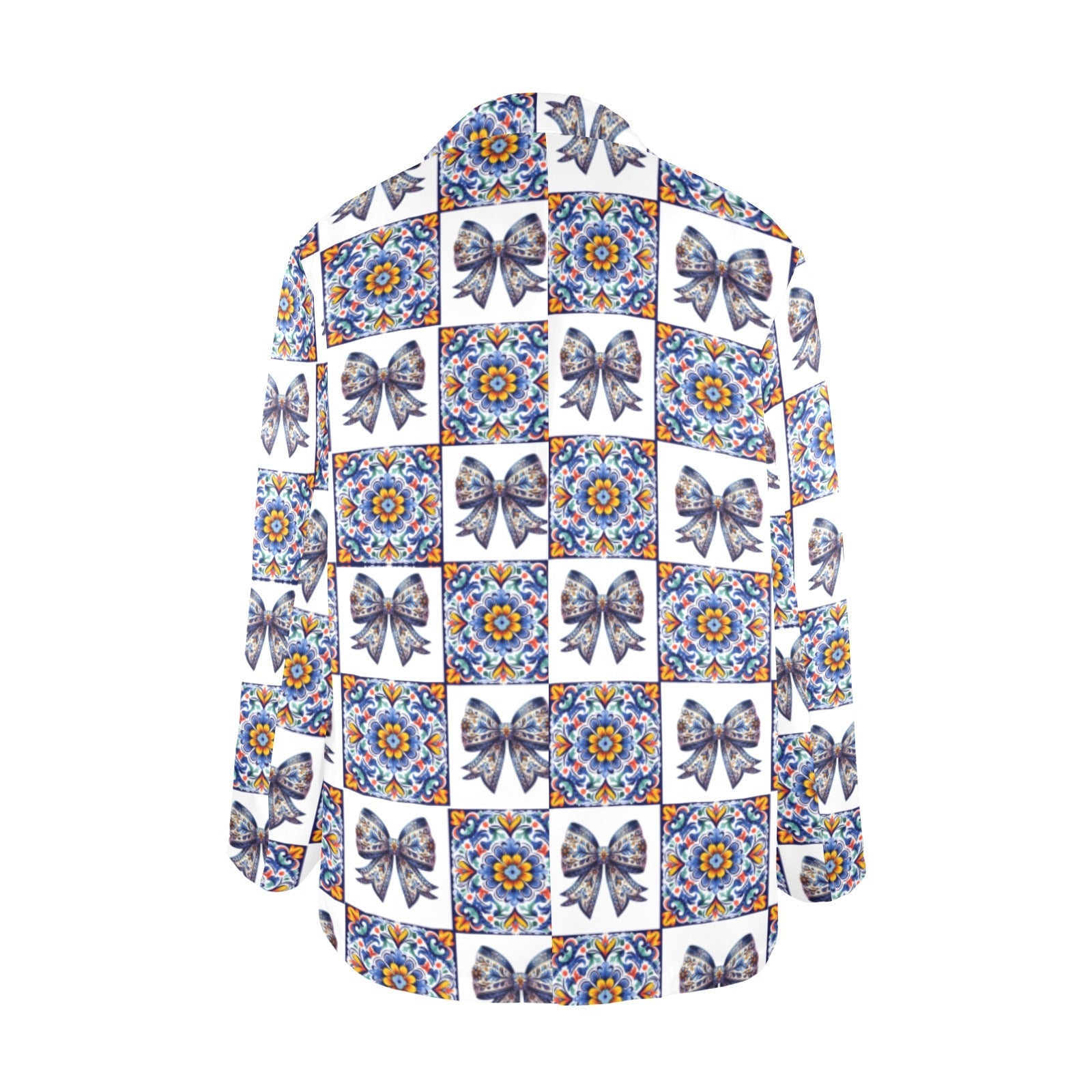 Blue Bow Talavera Floral Blazer