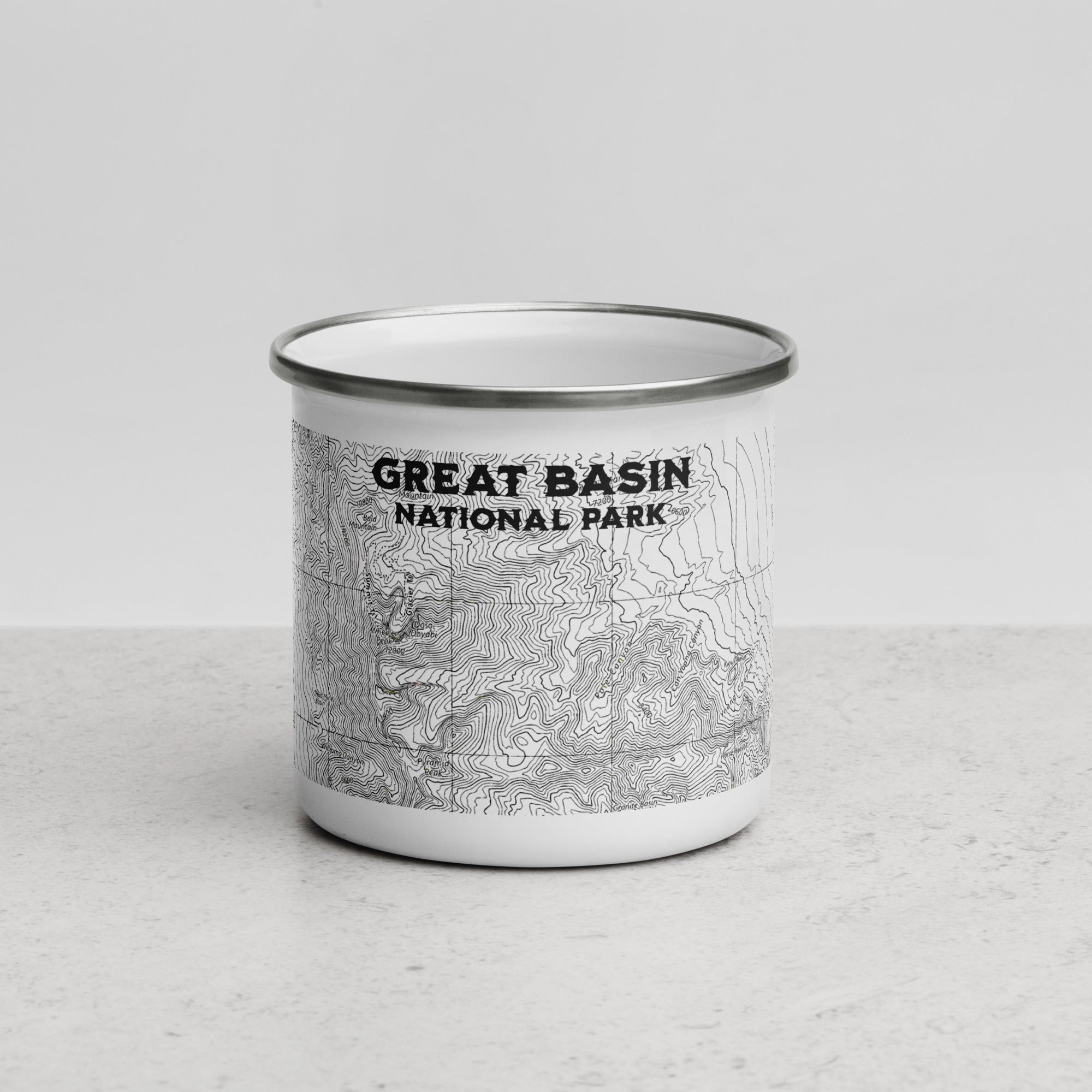 Great Basin National Park Topographic Enamel Camp Mug