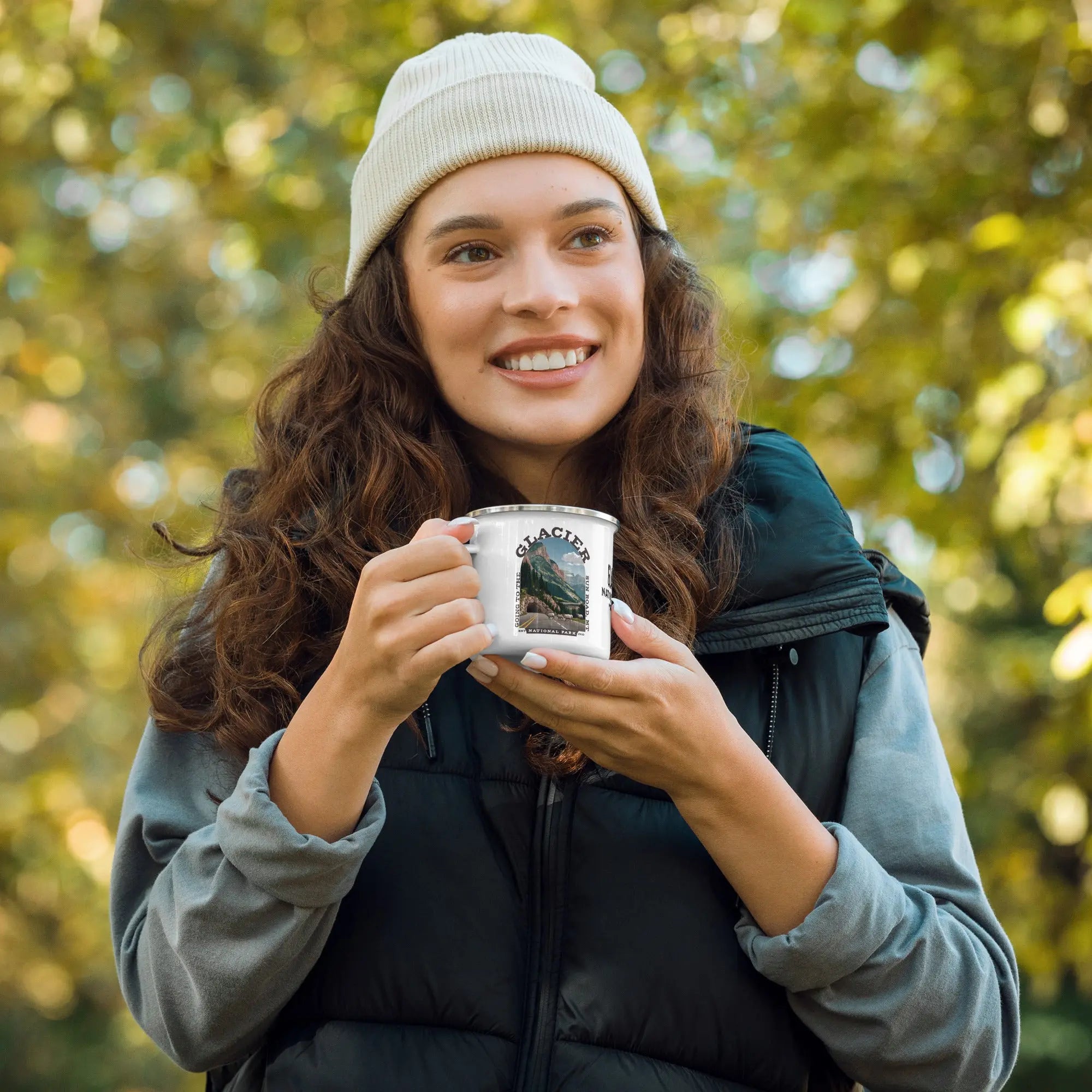 Glacier National Park Durable Enamel Camp Mug Going To The Sun Road