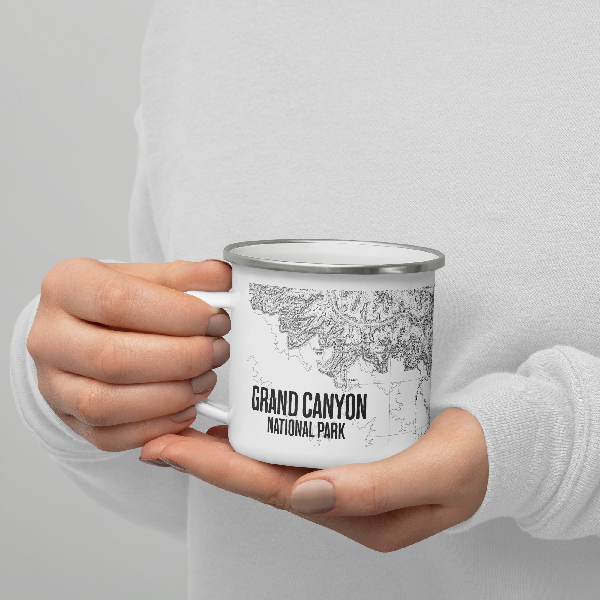 Grand Canyon National Park Topographic Durable Enamel Camp Mug