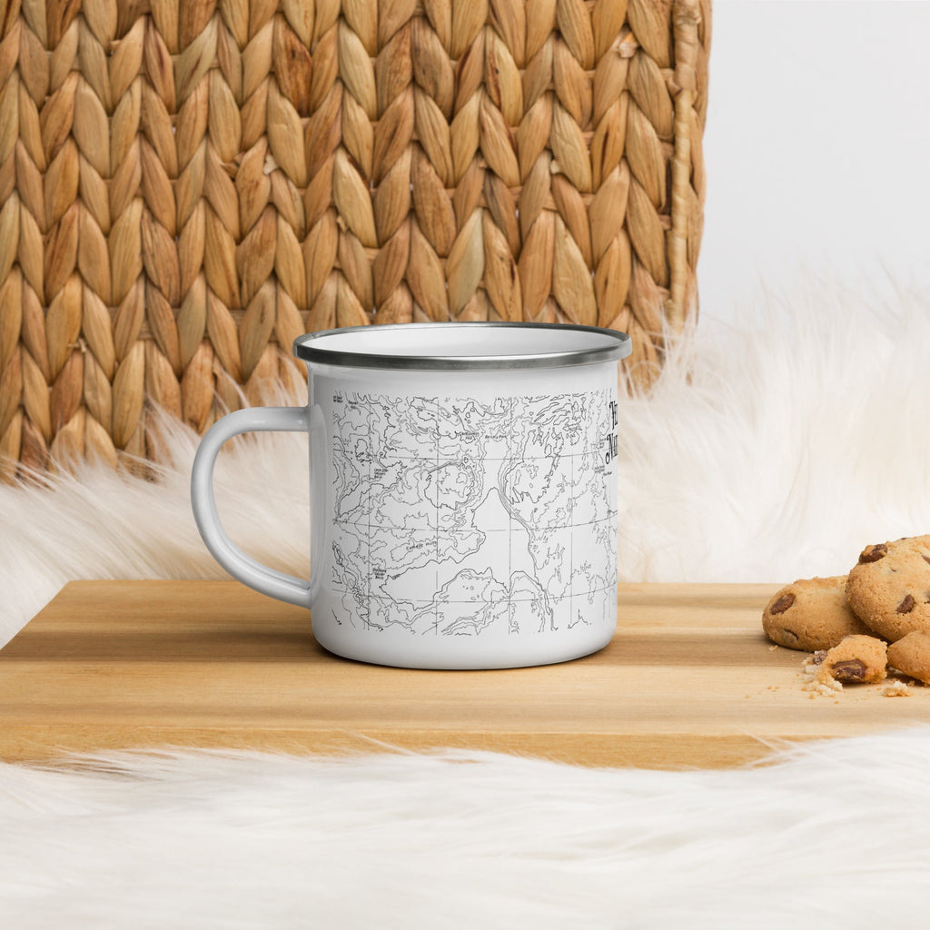 Yellowstone National Park Topographic Durable Enamel Camp Mug