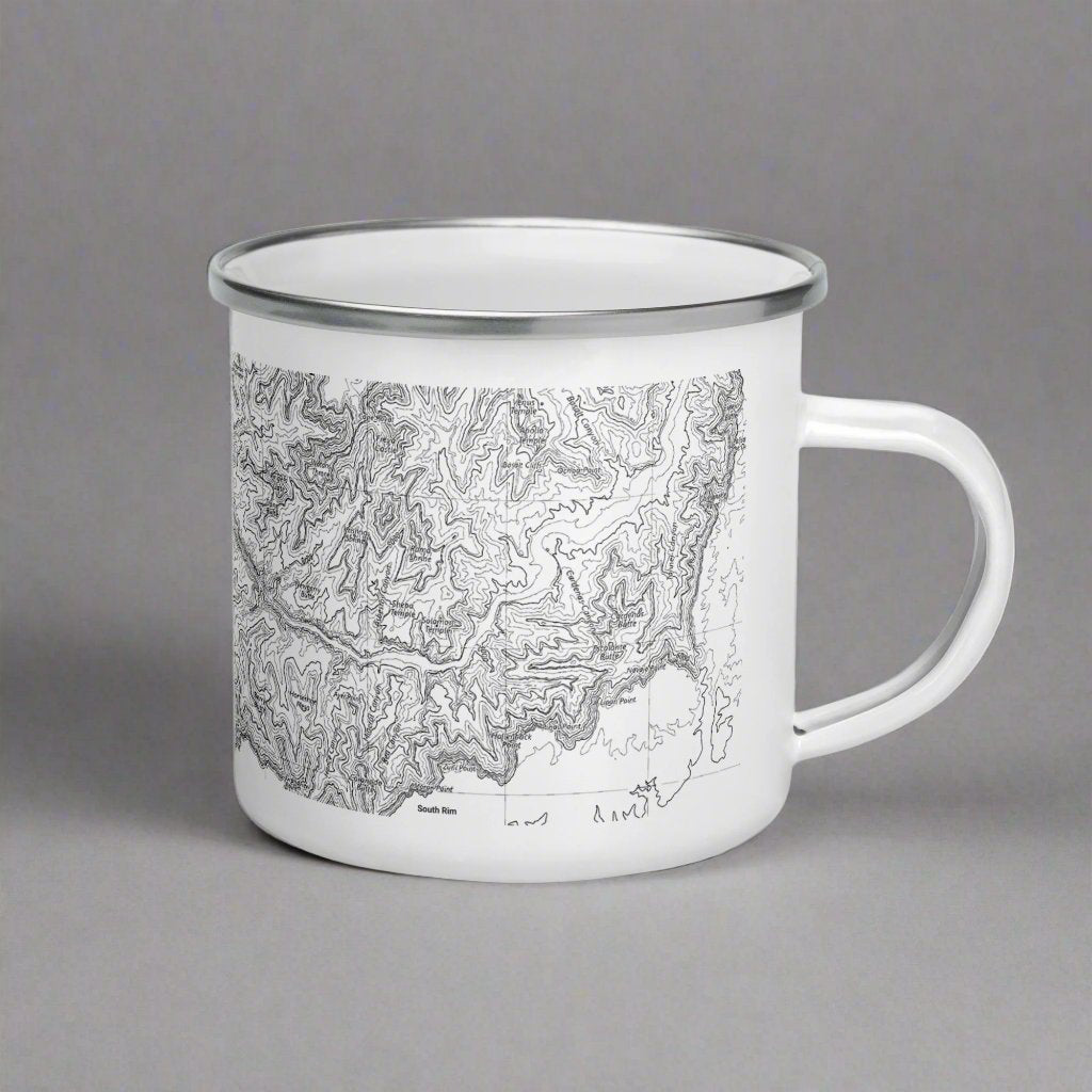 Grand Canyon National Park Topographic Durable Enamel Camp Mug