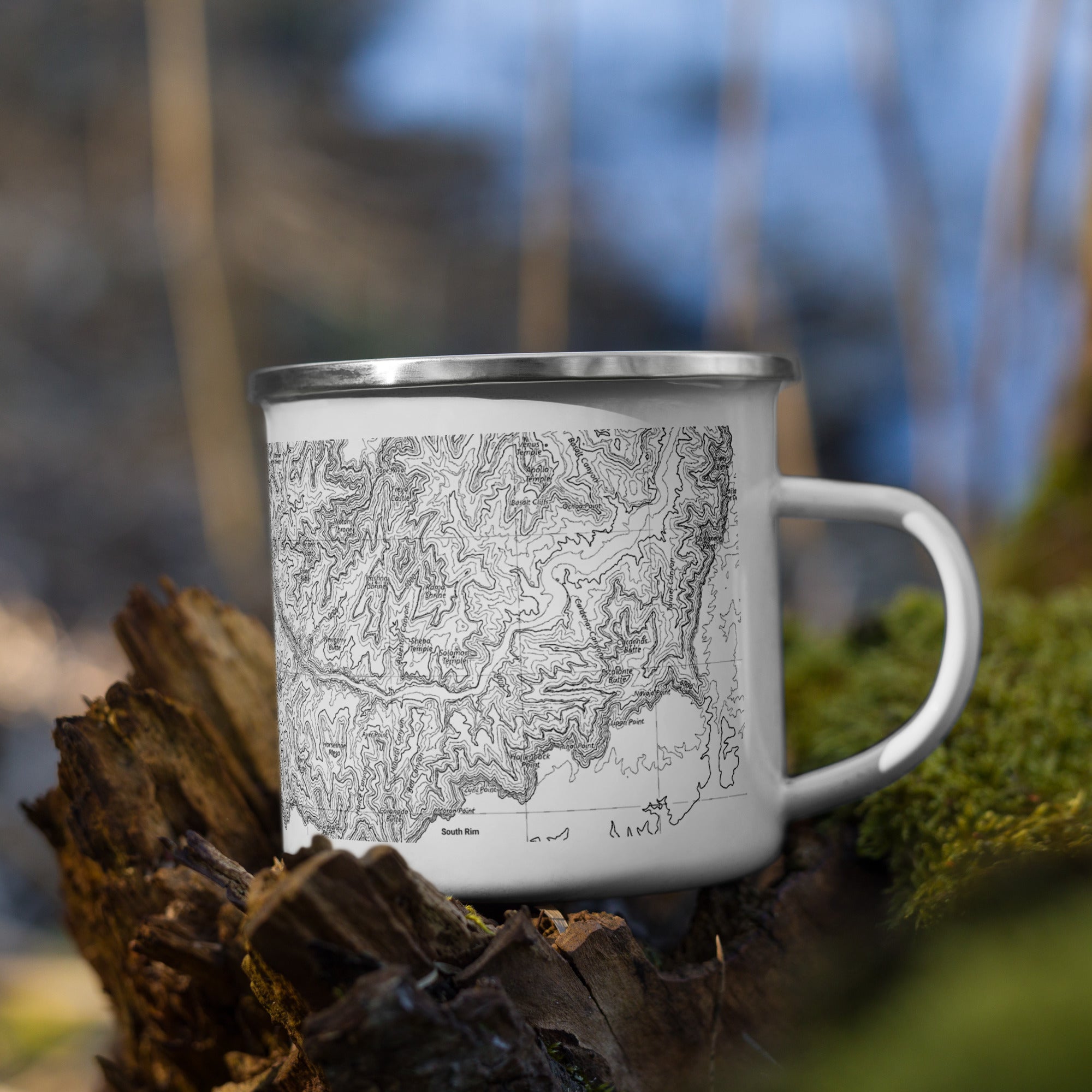 Grand Canyon National Park Topographic Durable Enamel Camp Mug