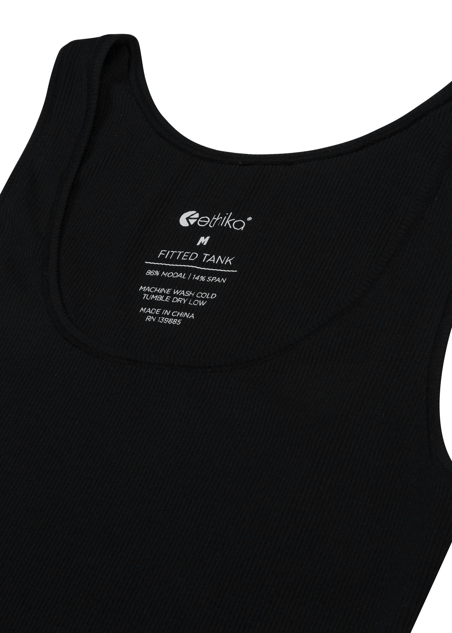 Black | Women's Ribbed Crop Tank