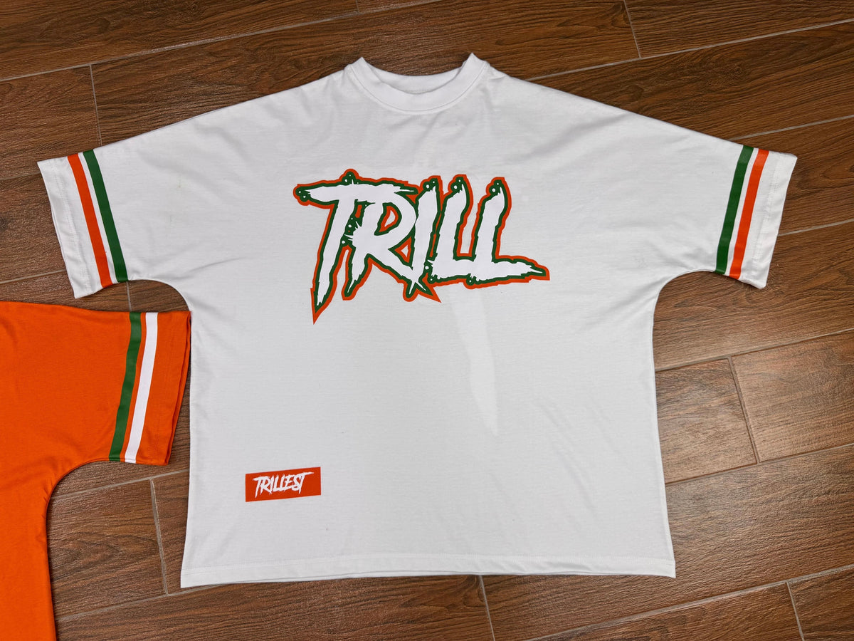 Big Trill Tee - White/Green/Orange