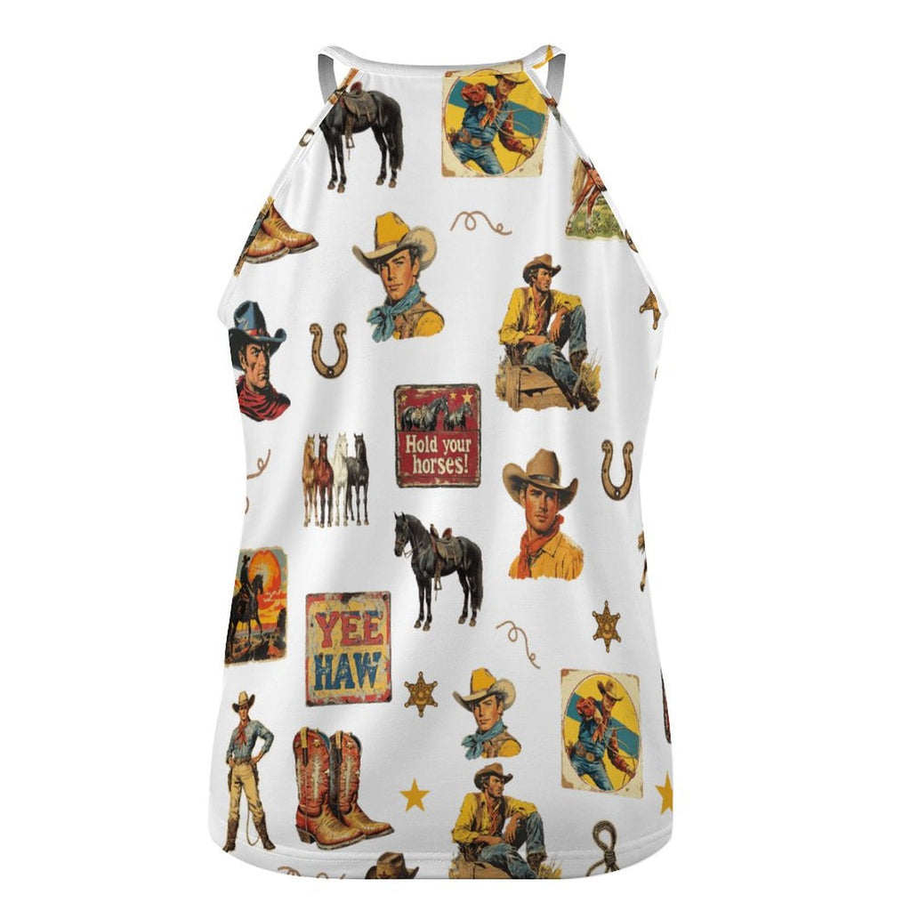 Vintage Cowboy Collage Western Tank Top