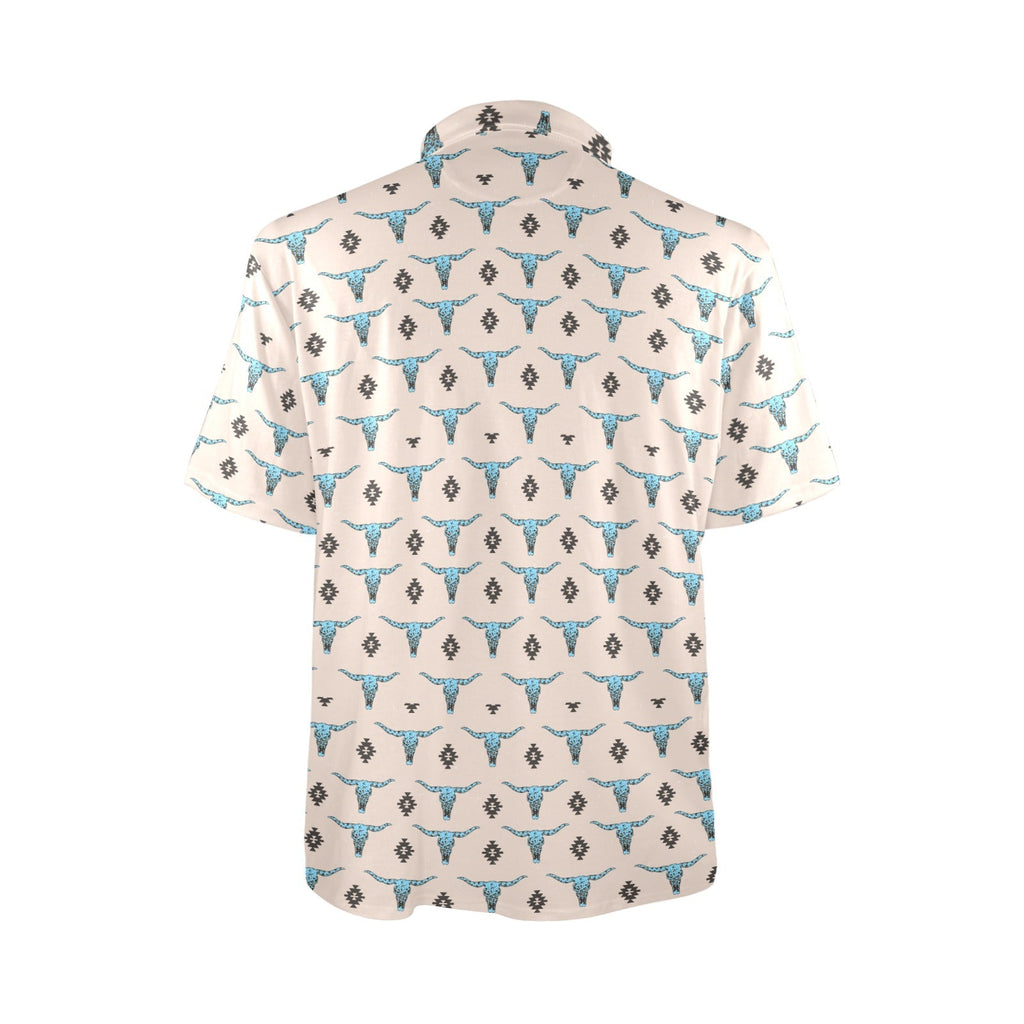 Turquoise Longhorn Polo Style Shirt