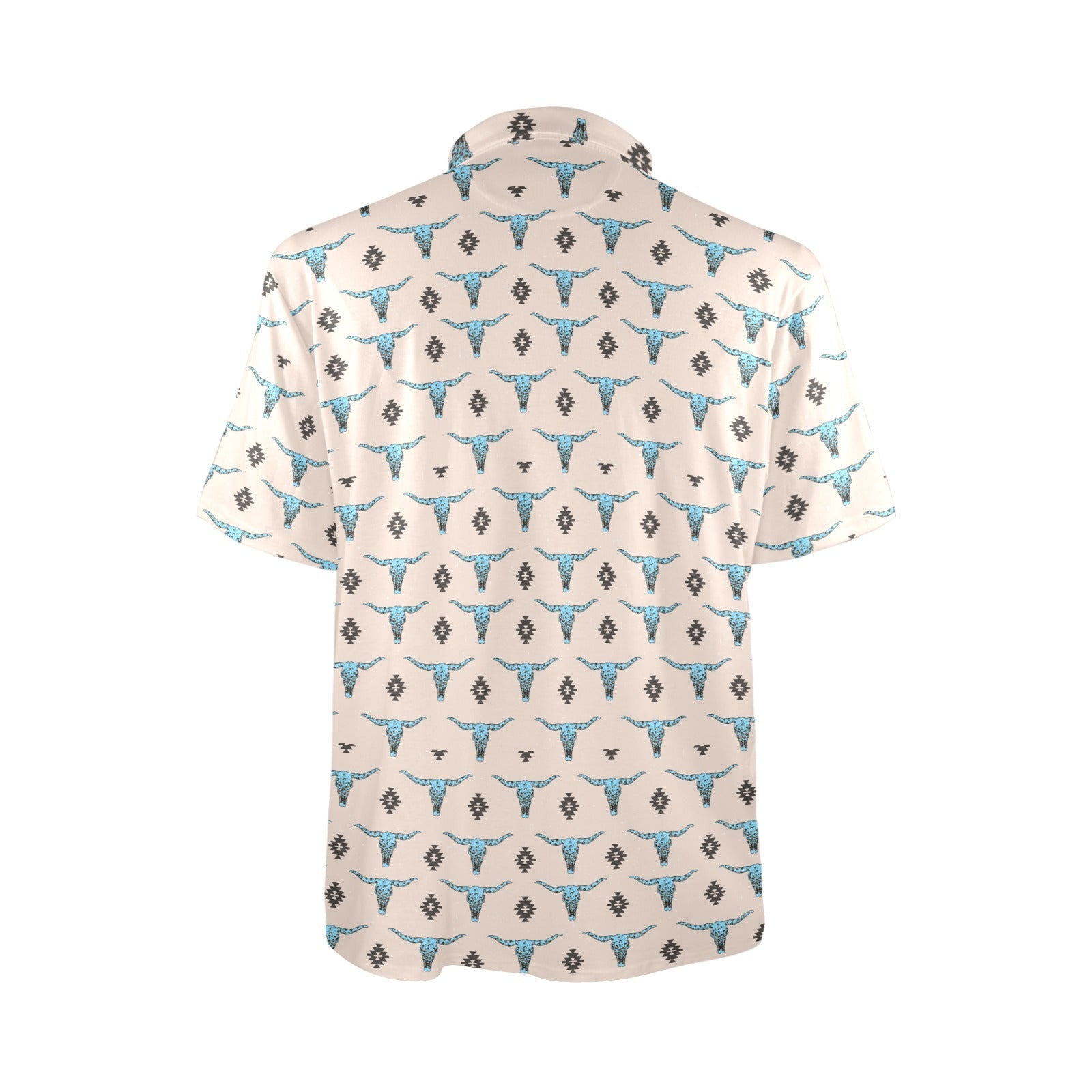 Turquoise Longhorn Polo Style Shirt