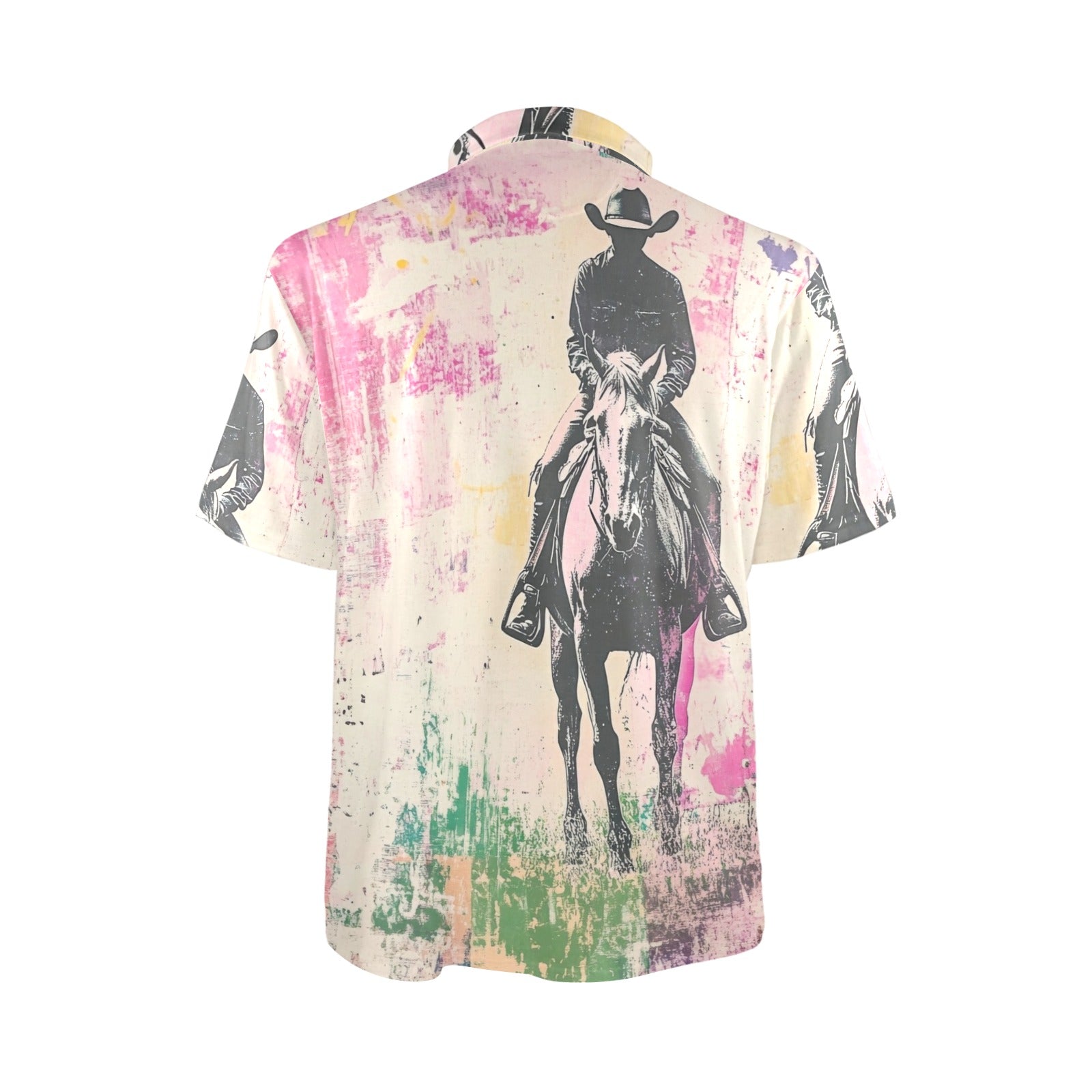 Baha Ranch Retro Pop Western Trail Ride Polo Shirt