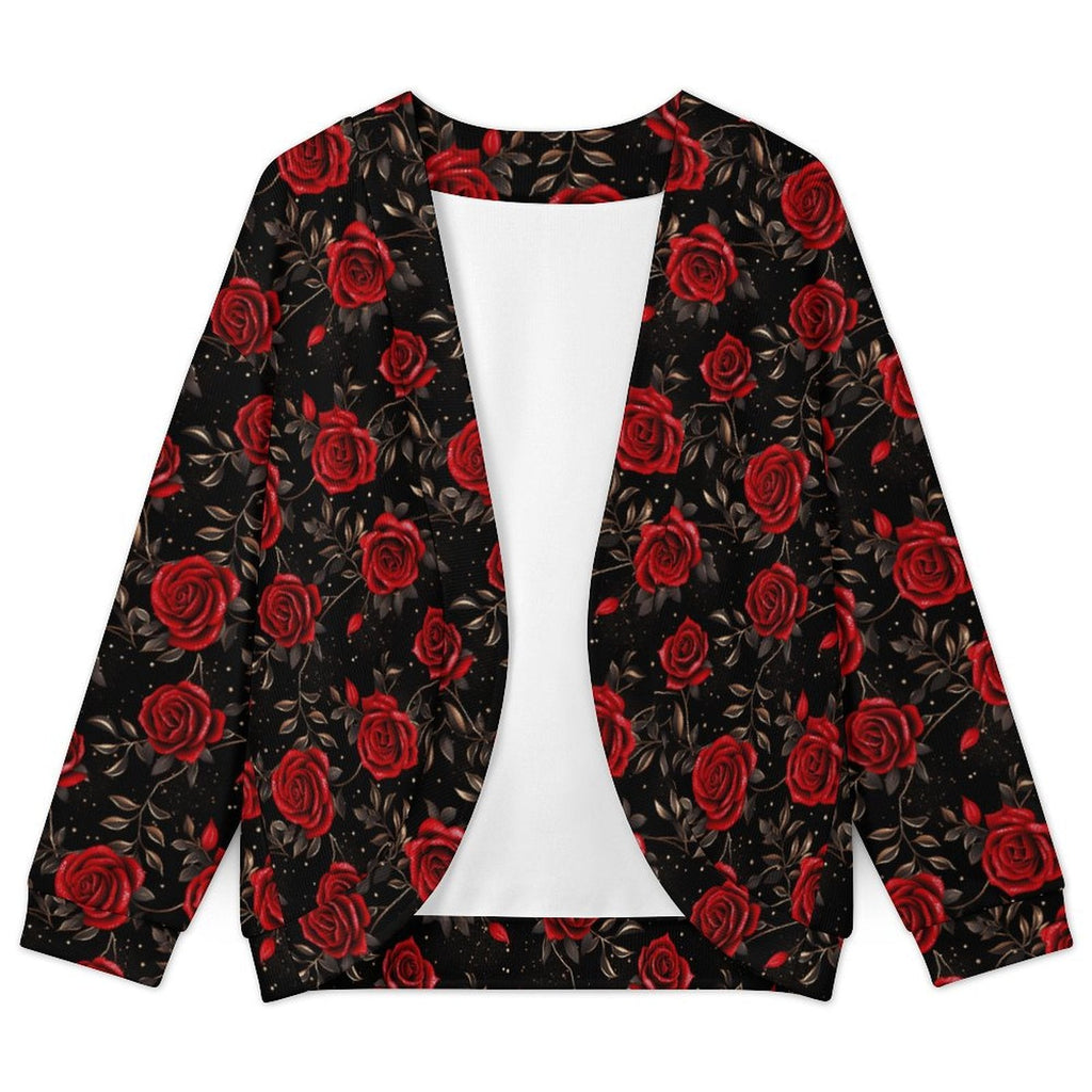 Colores de Mexico Romantic Roses Drop Shoulder Cardigan
