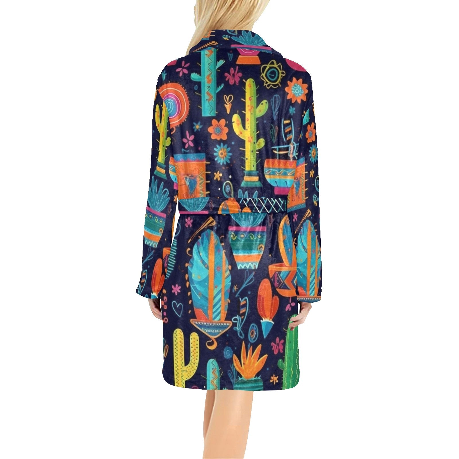 Crazy Cactus Lady Western Bath Robe