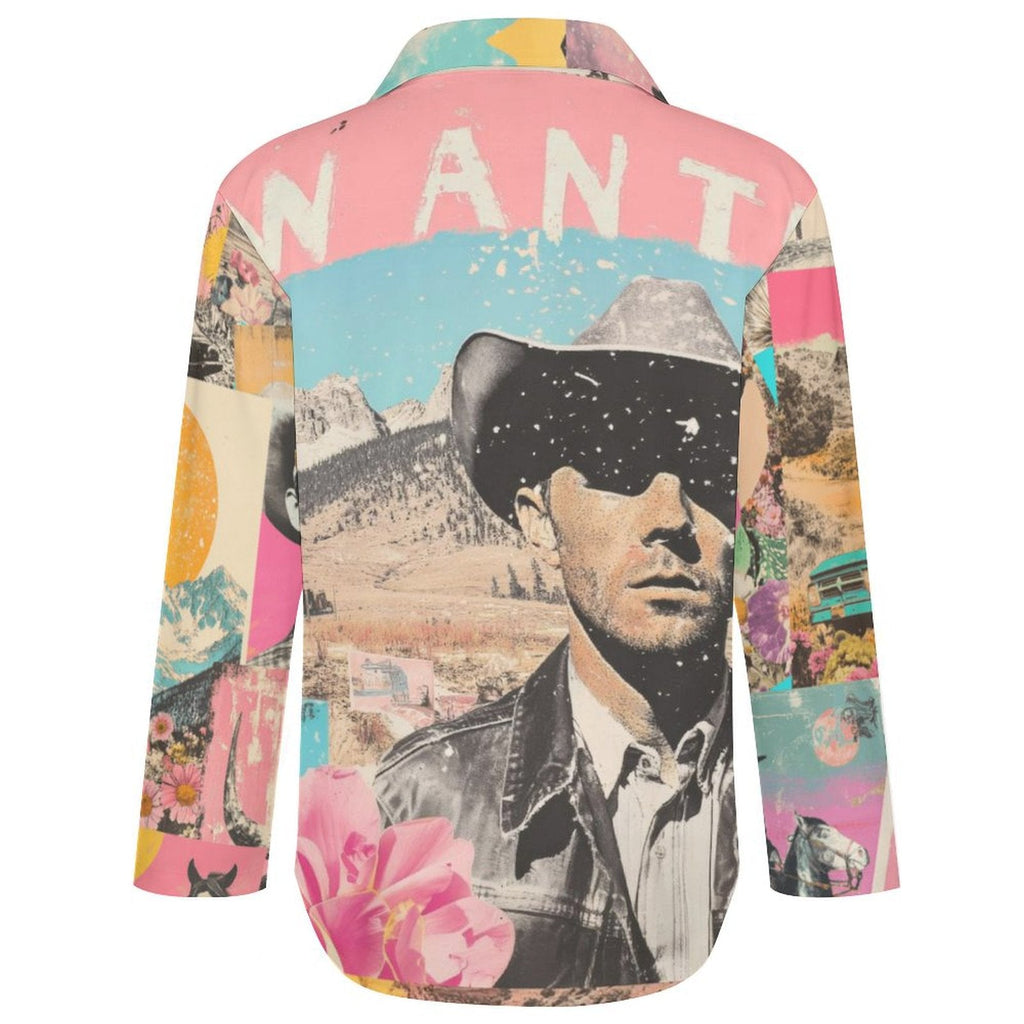 Pop Western Wanted Button Up Blouse