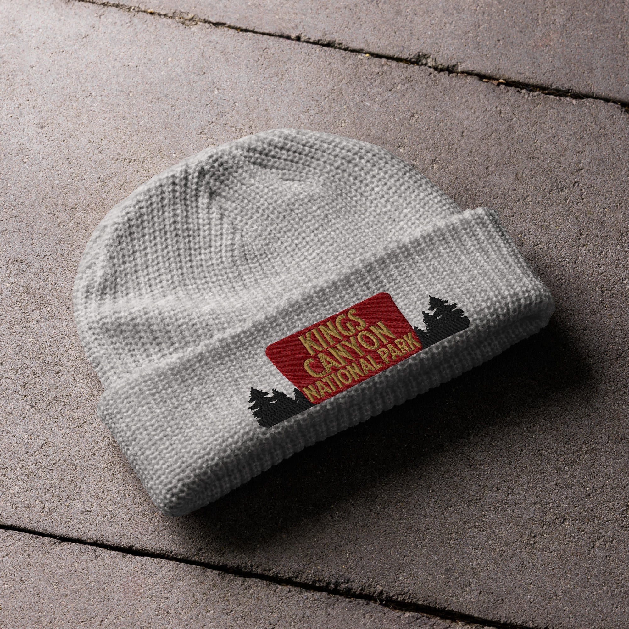 Kings Canyon National Park Sign Embroidered Beanie