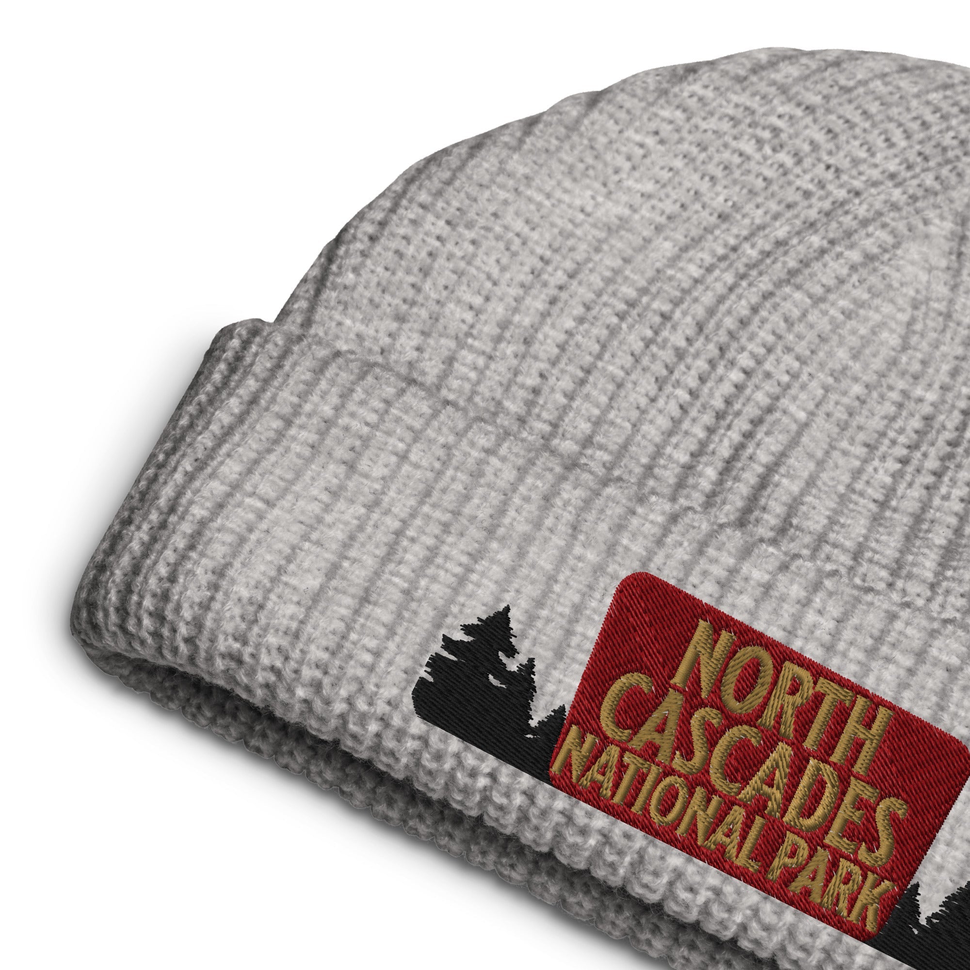 North Cascades National Park Sign Embroidered Beanie
