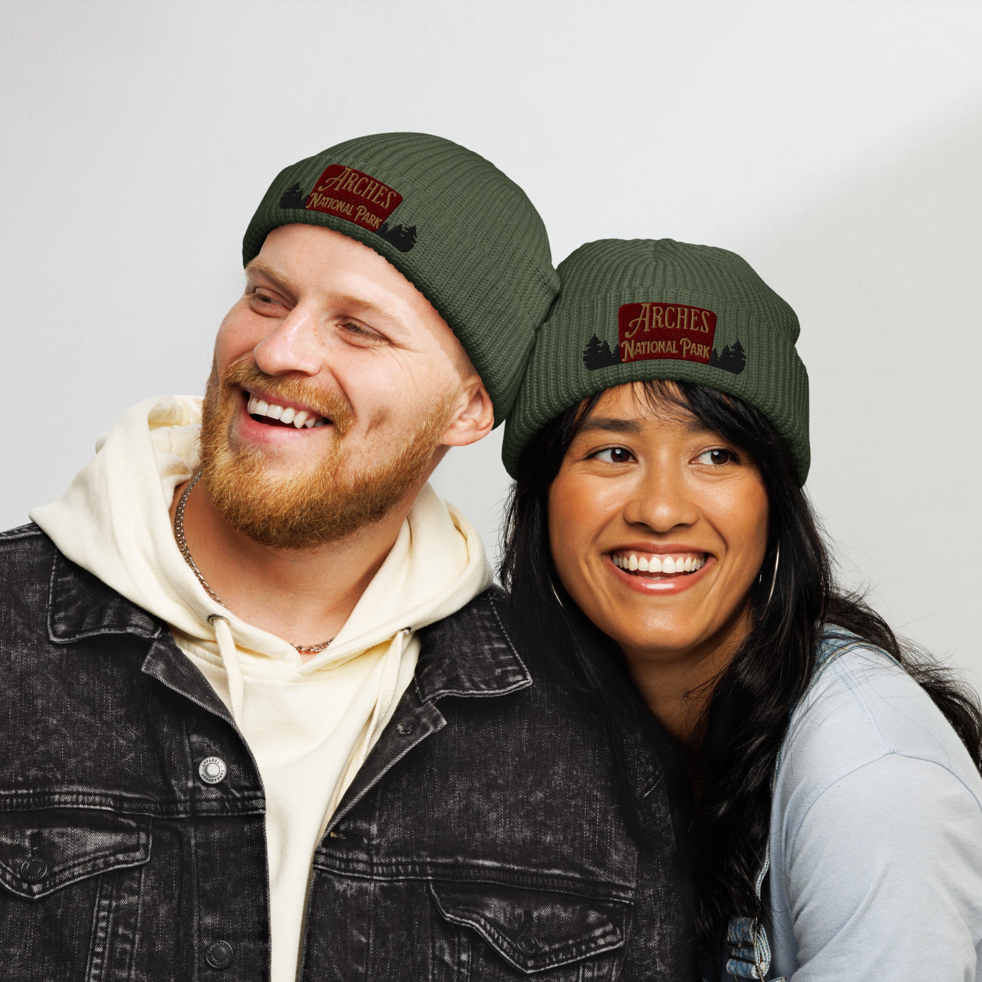 Arches National Park Sign Embroidered Beanie