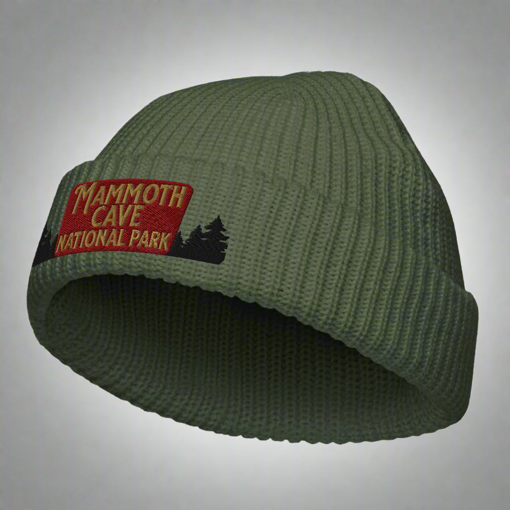 Mammoth Cave National Park Sign Embroidered Beanie