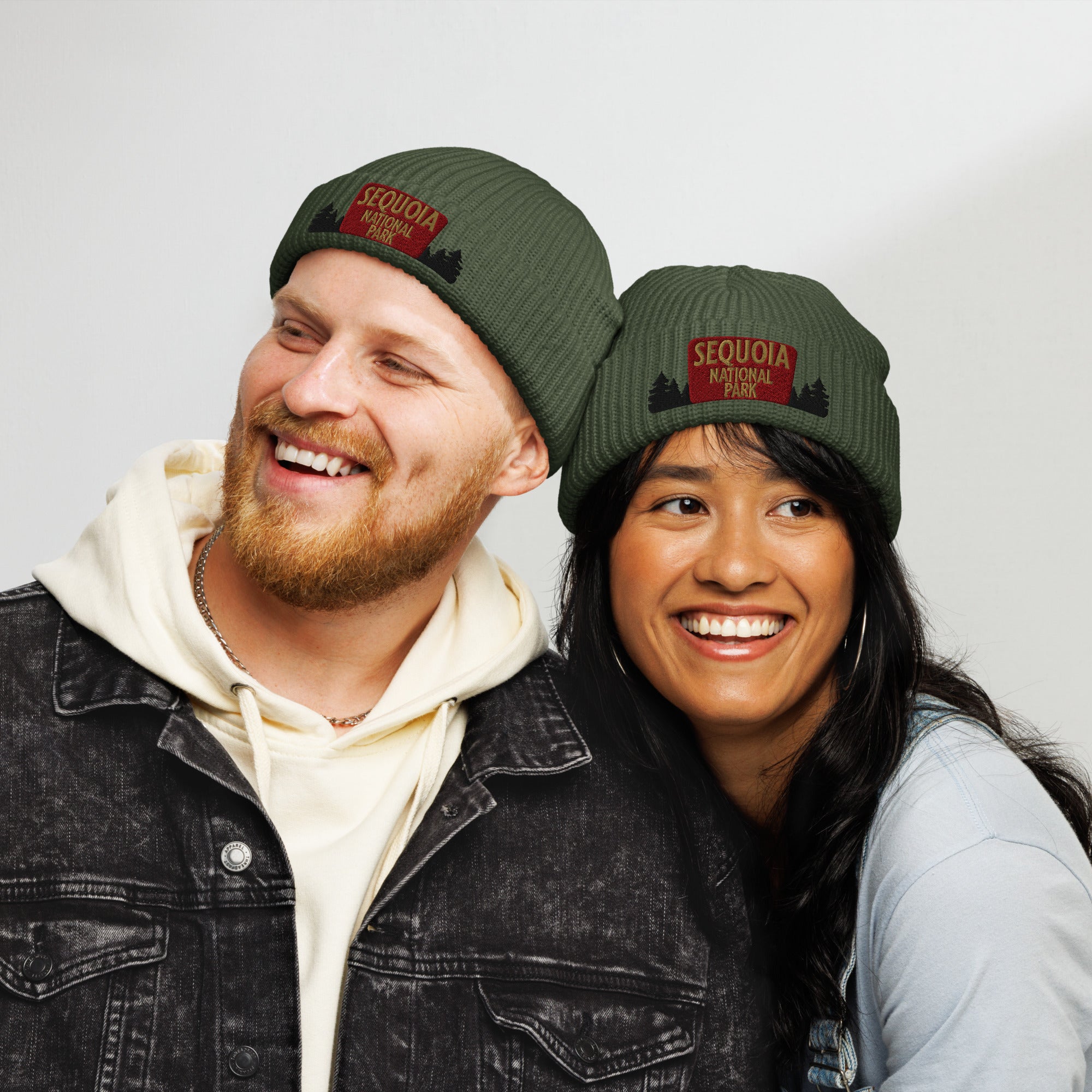 Sequoia National Park Sign Embroidered Beanie