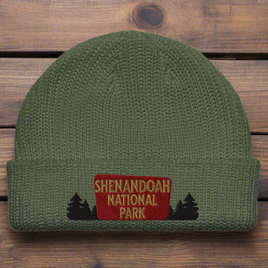 Shenandoah National Park Sign Embroidered Beanie