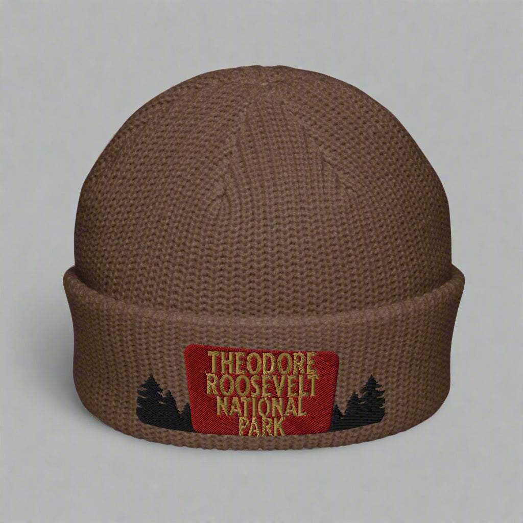 Theodore Roosevelt National Park Sign Embroidered Wharf Beanie