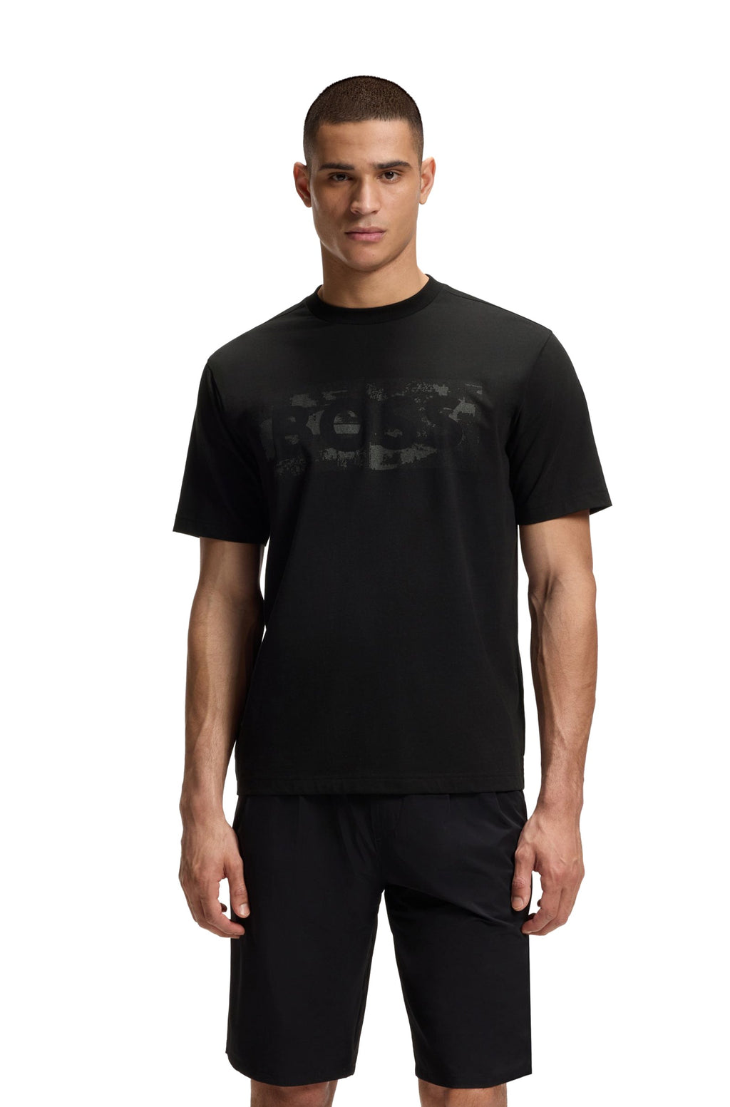 Boss Green Globe Logo Tee - Black