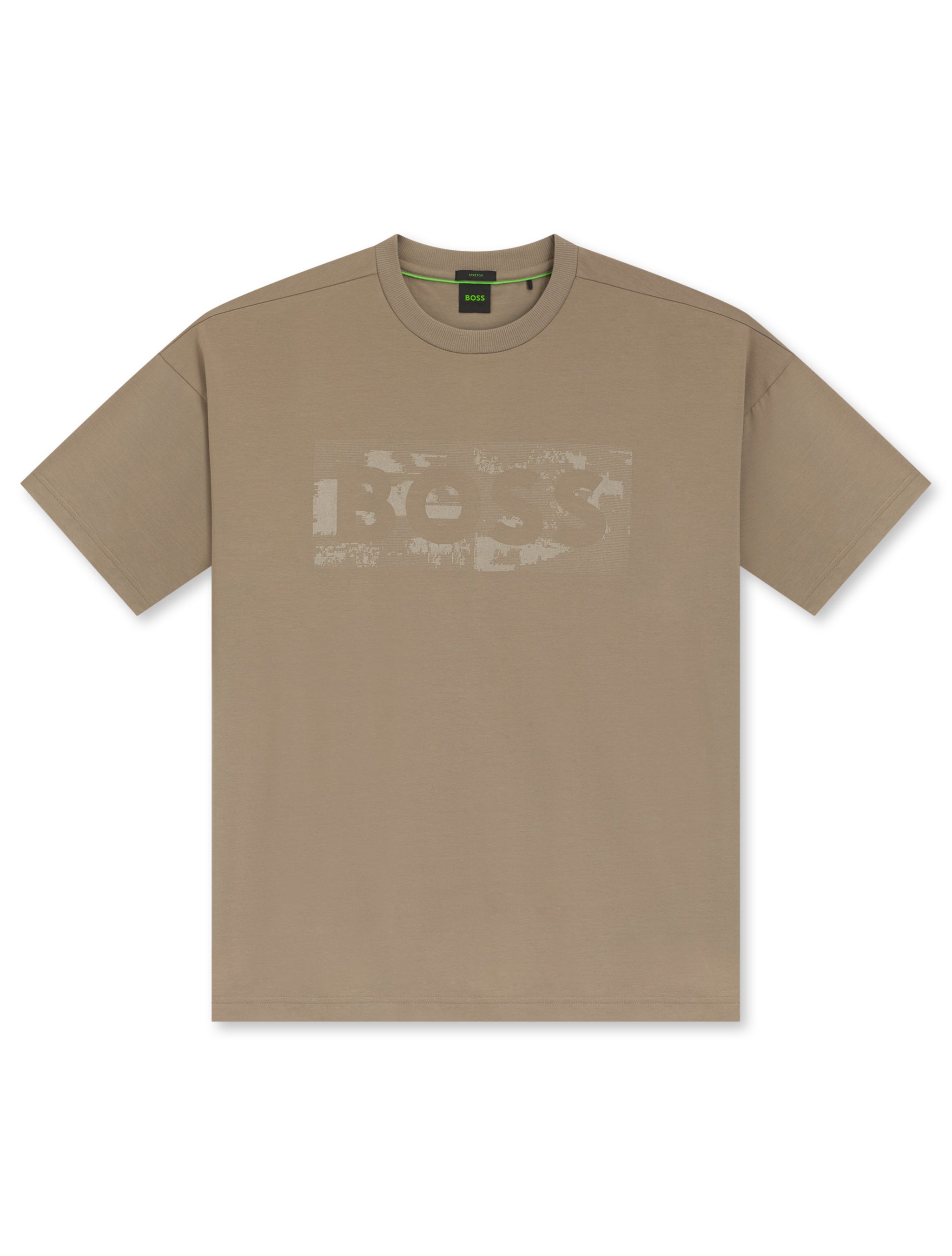 Boss Green Globe Logo Tee - Light Brown