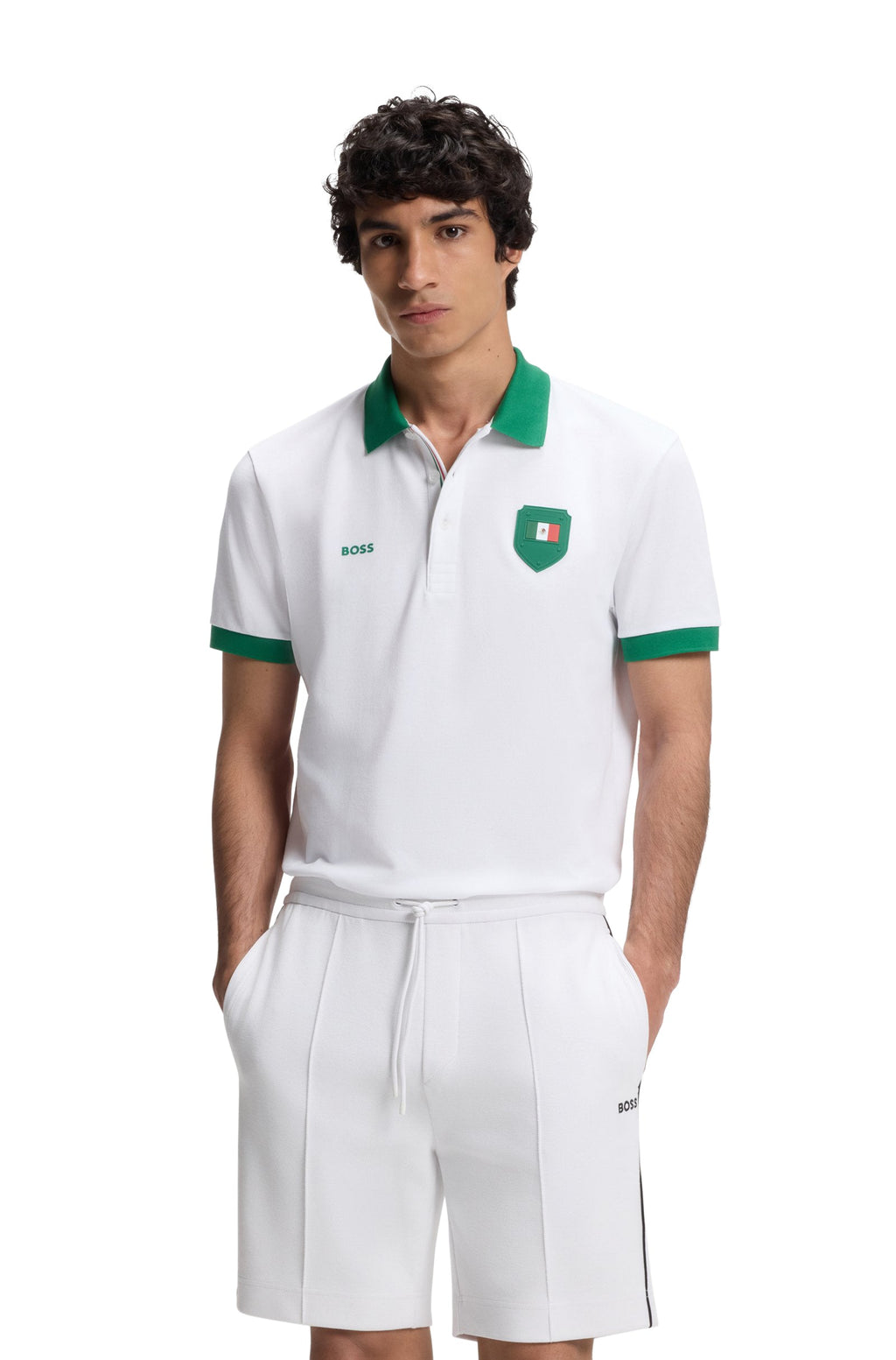 Boss Green Mexico Polo - White