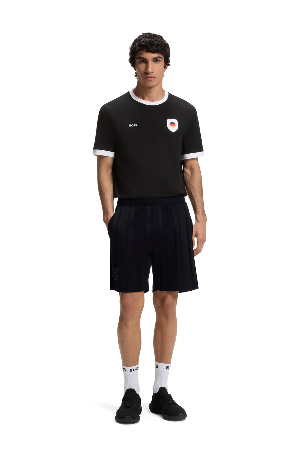 Boss Green Germany Cotton Stretch Tee - Black