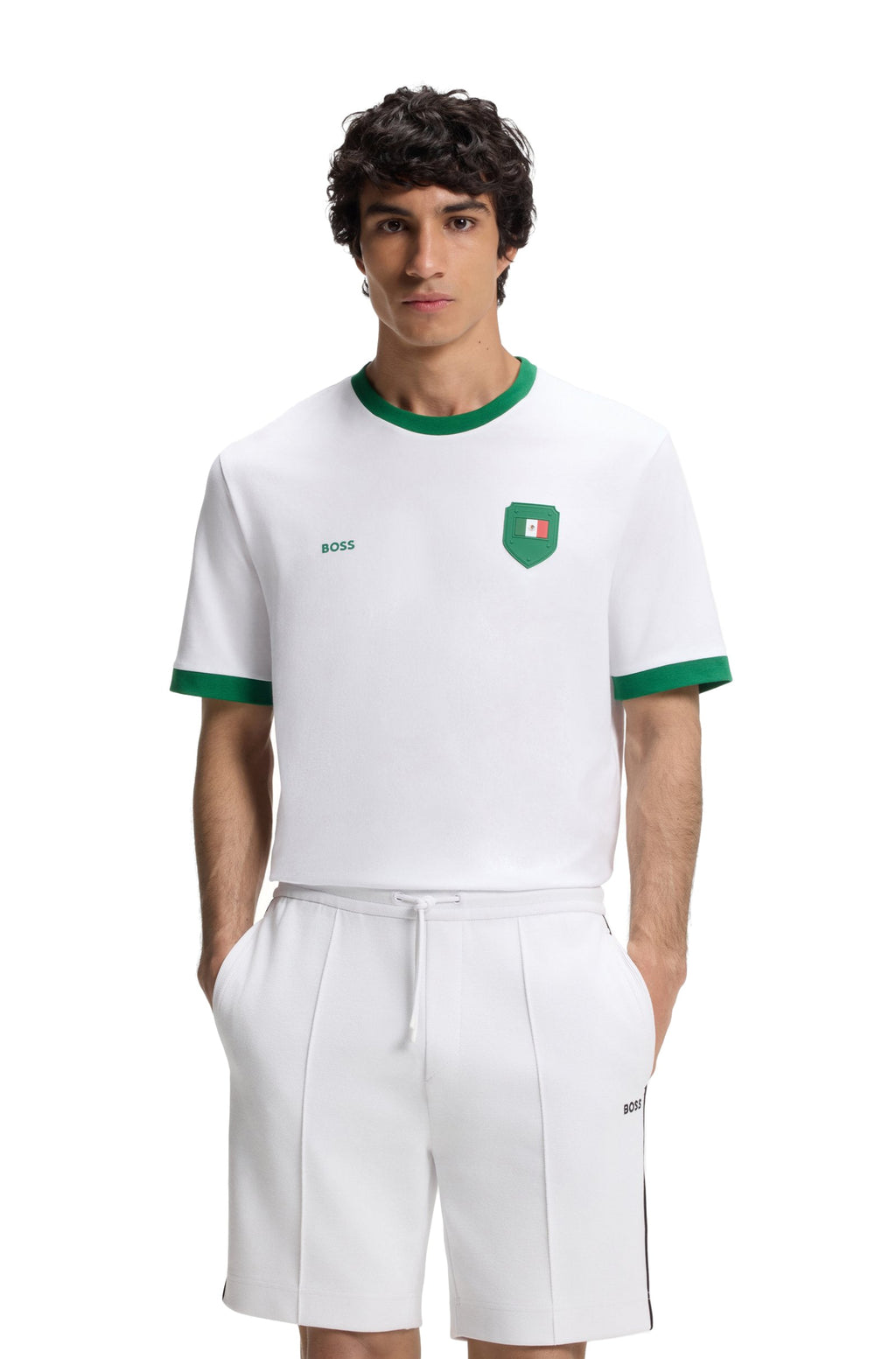 Boss Green Mexico Cotton Stretch Tee - White