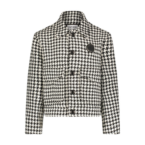 Houndstooth Boxy Fit Jacket