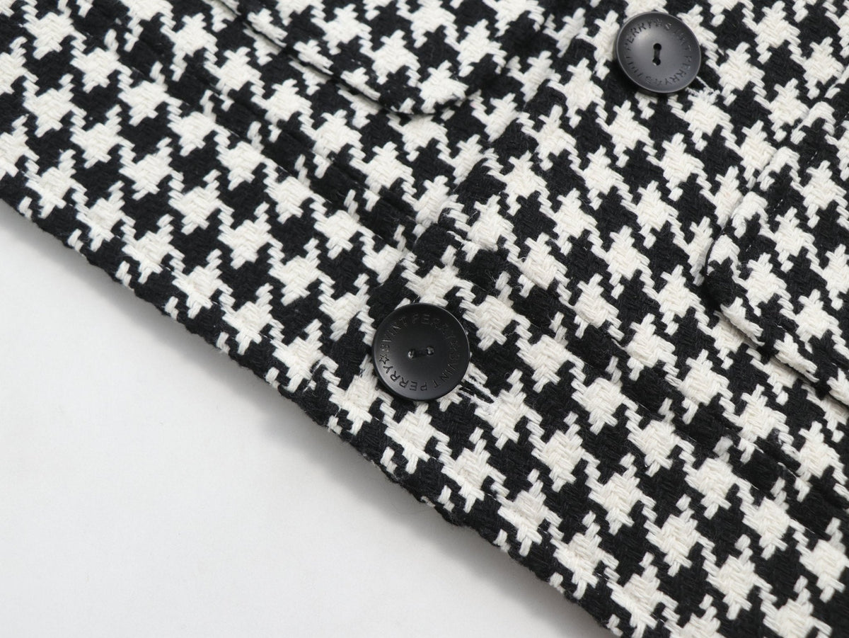 Houndstooth Boxy Fit Jacket
