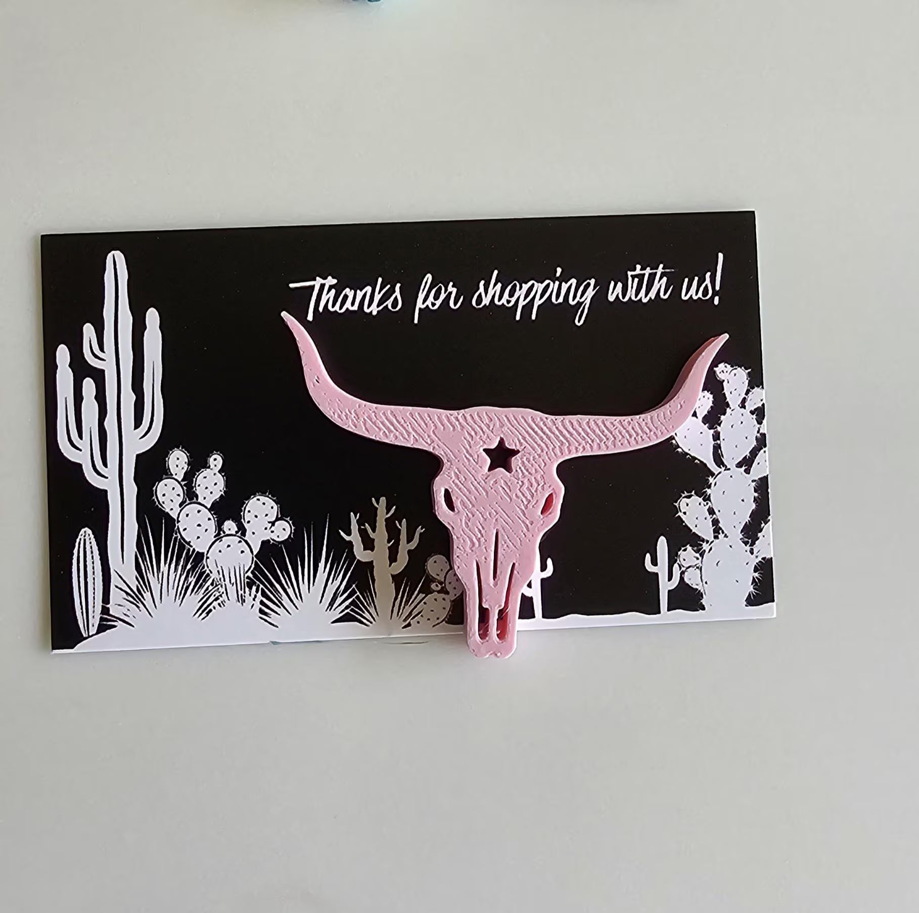 Bag of 25 -Boutique 3d Printed Package Inserts Longhorn Bull Skull Made in America