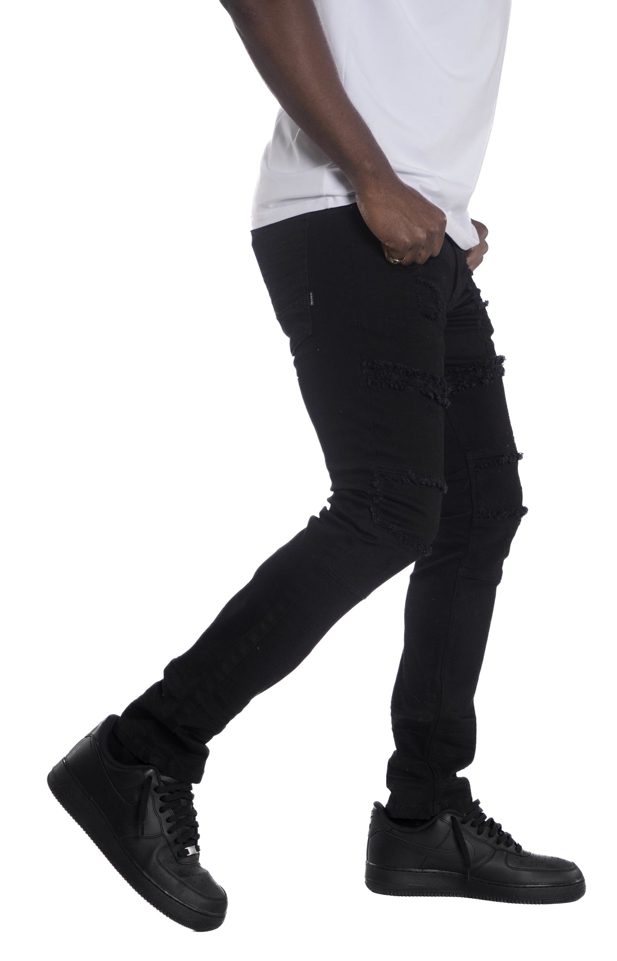 Makobi David Denim Jeans, Black/Black, product back