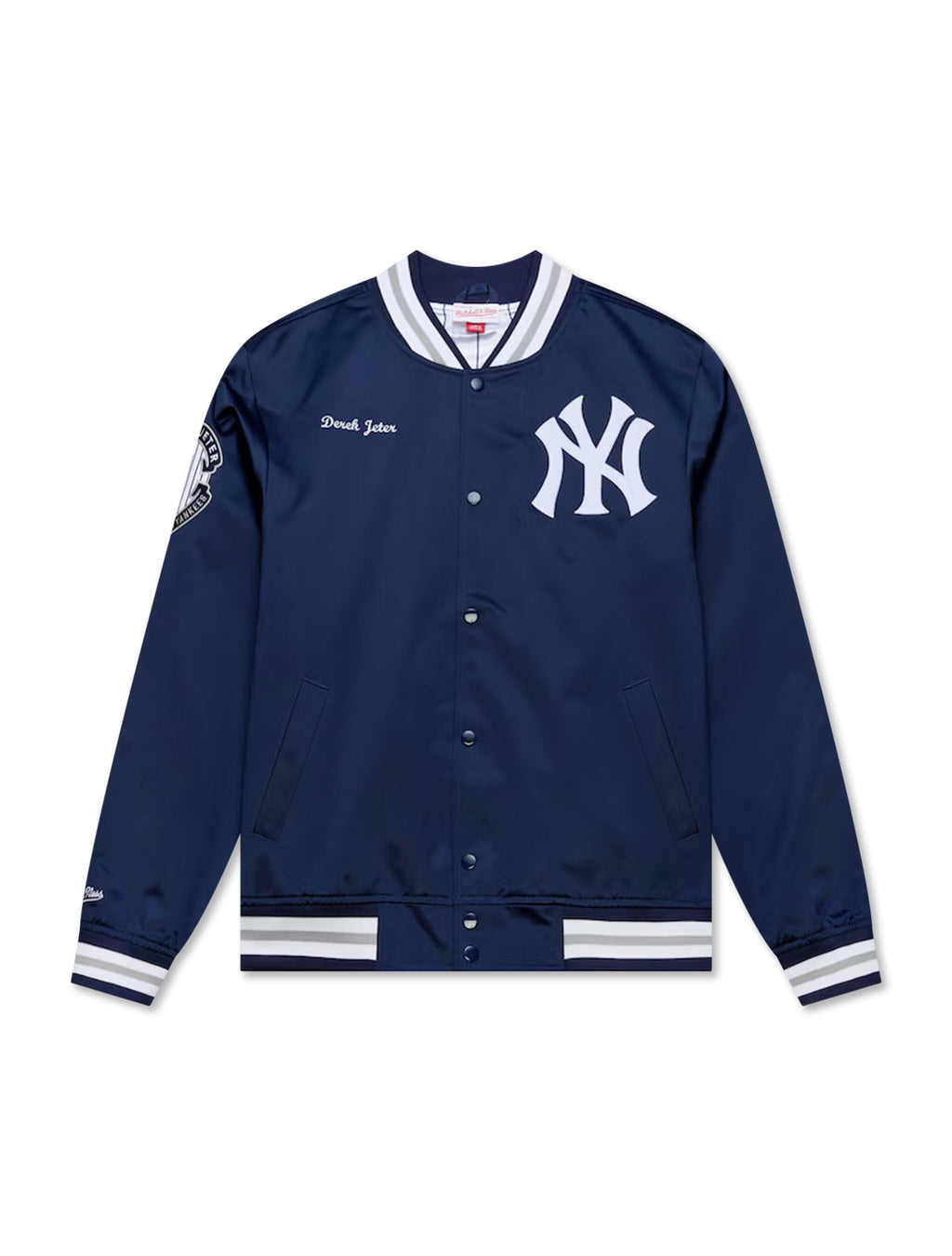 Mitchell & Ness Court Yankees Derek Jeter Satin Jacket - Navy