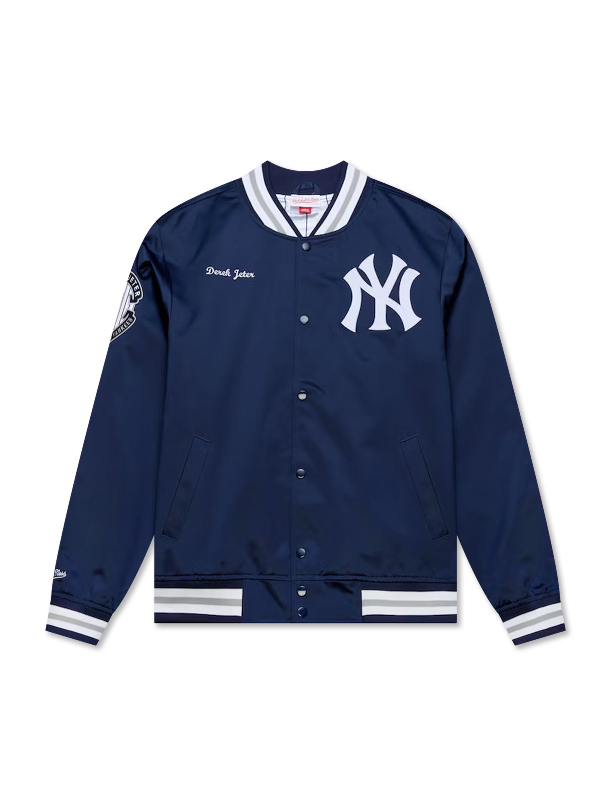 Mitchell & Ness Court Yankees Derek Jeter Satin Jacket - Navy
