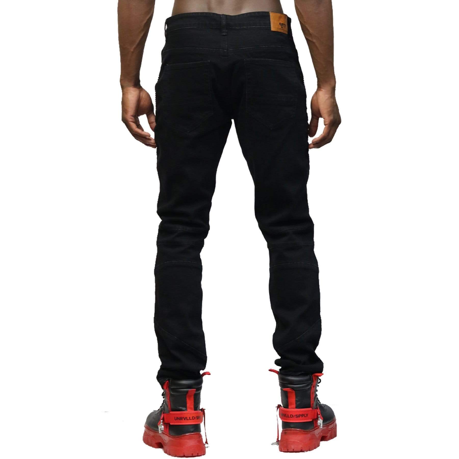 Limo Premium Washed Skinny Black Denim Pants