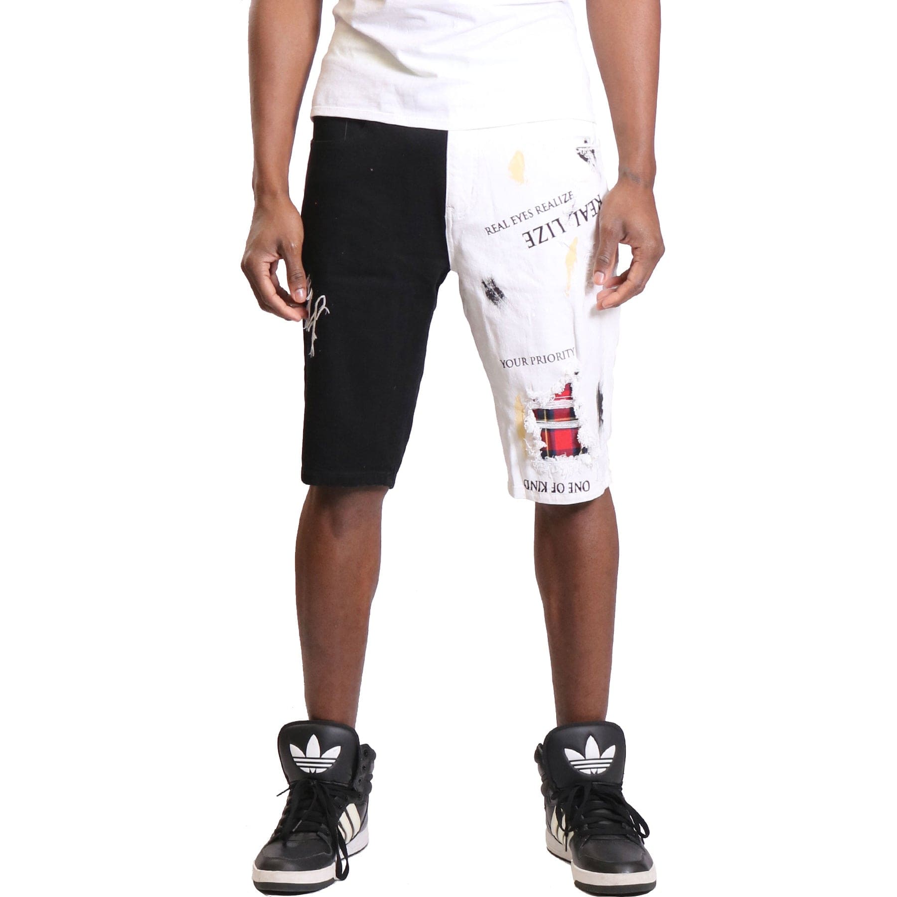 Pristine Premium Washed Skinny Half and Half Twill Short Pants