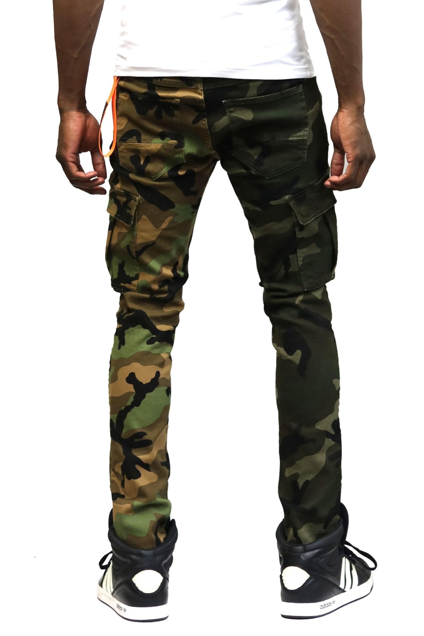 Wildstone Limited Premium Washed Mixed Camo Half and Half Skinny Twill Pants.