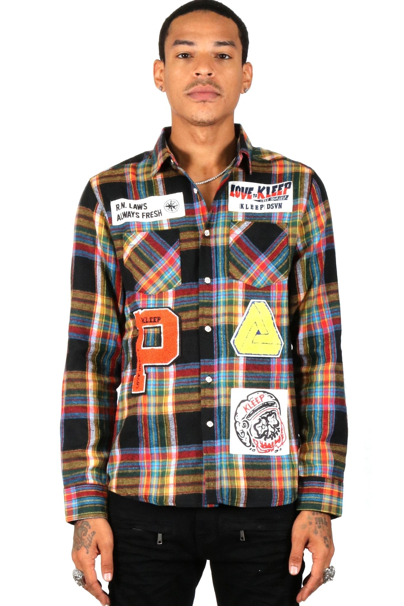 MIKADO Men's premium flannel button down shirt