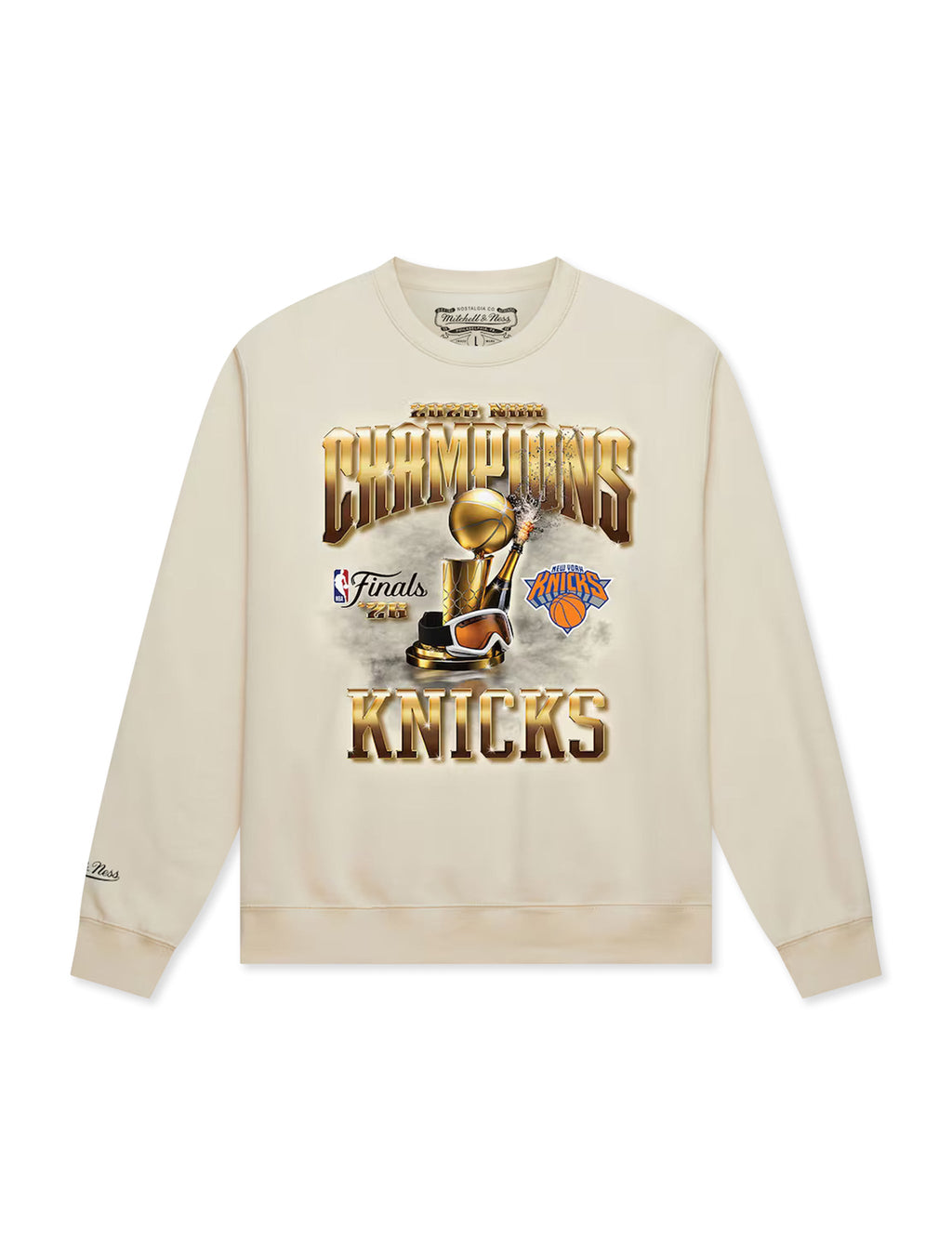 Mitchell & Ness Court Knicks Champions Crewneck - Cream