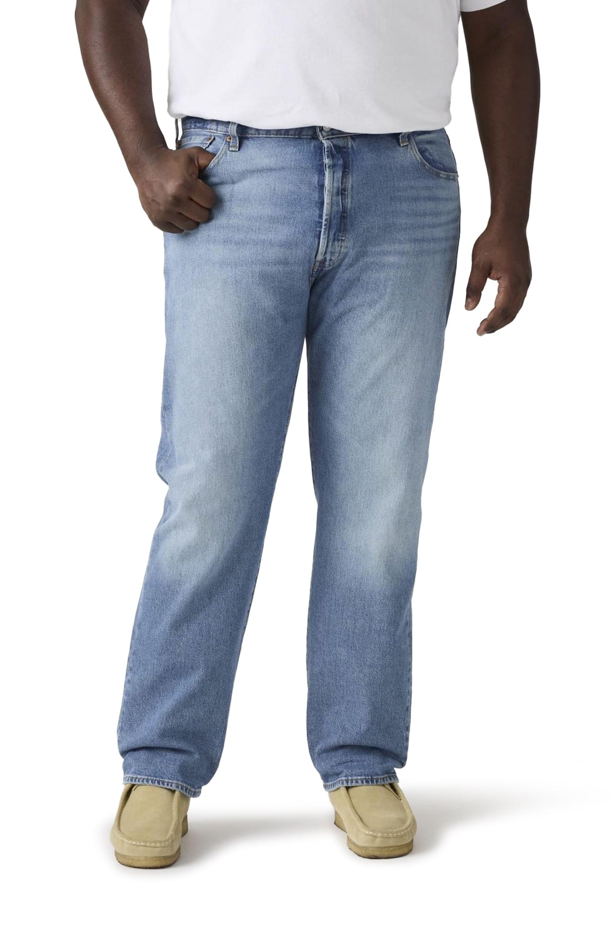 Levis 501™ Big & Tall Original Fit Straight Leg Jeans - Light Wash