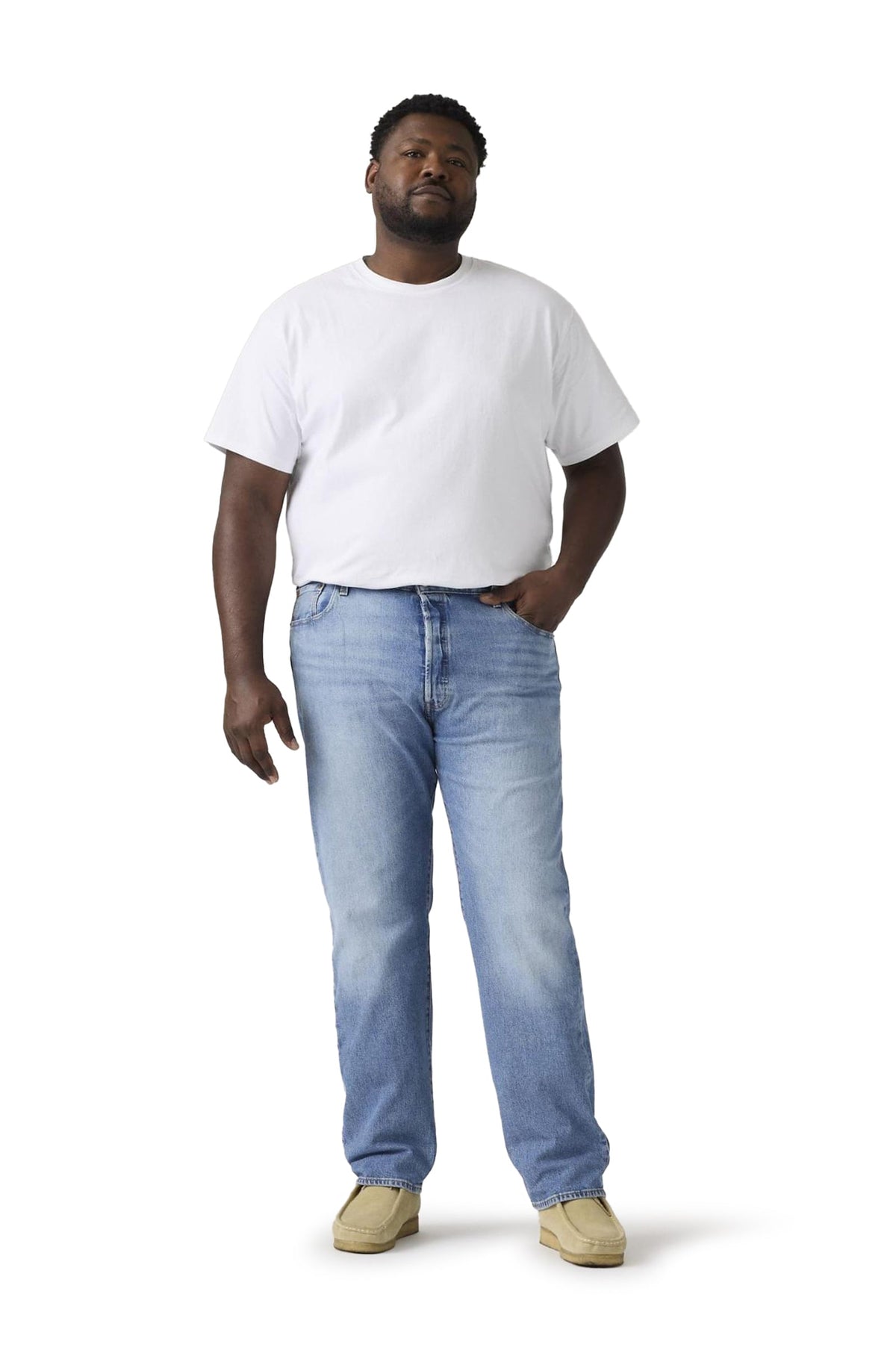 Levis 501™ Big & Tall Original Fit Straight Leg Jeans - Light Wash