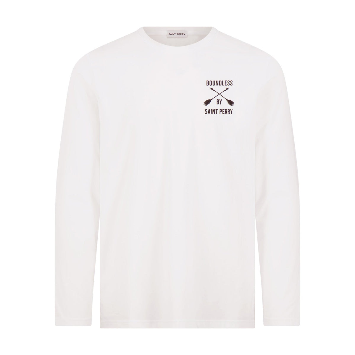 Long Sleeve Crewneck White T-Shirt