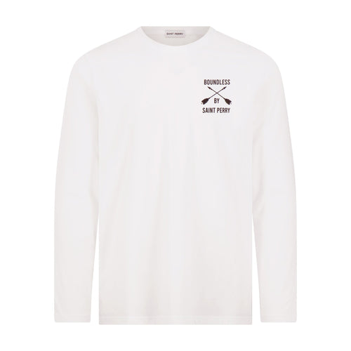 Long Sleeve Crewneck White T-Shirt