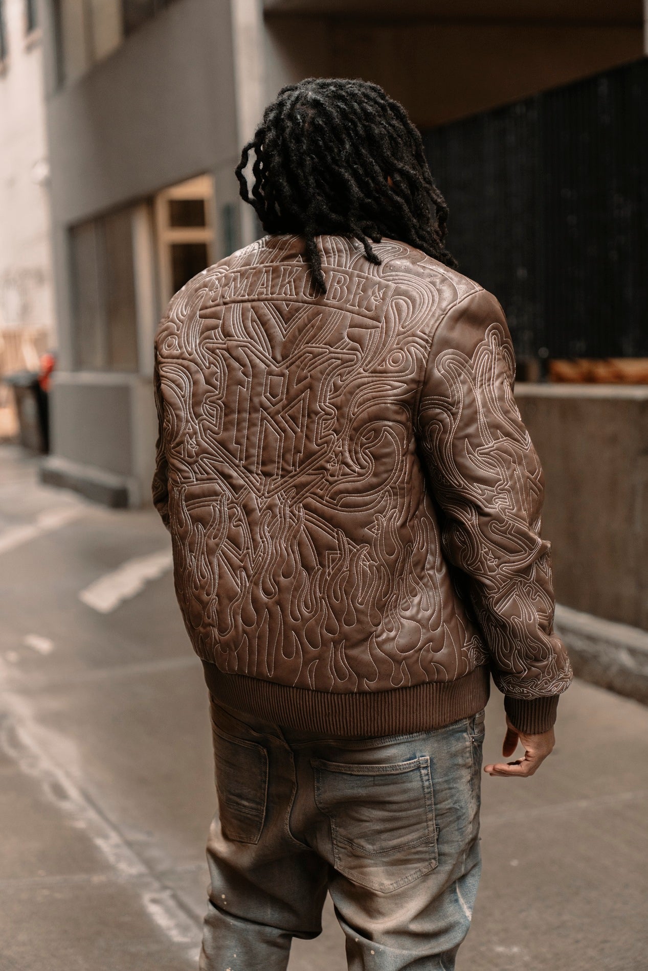 Jacket| M4108 Bianco Bomber Jacket - Brown