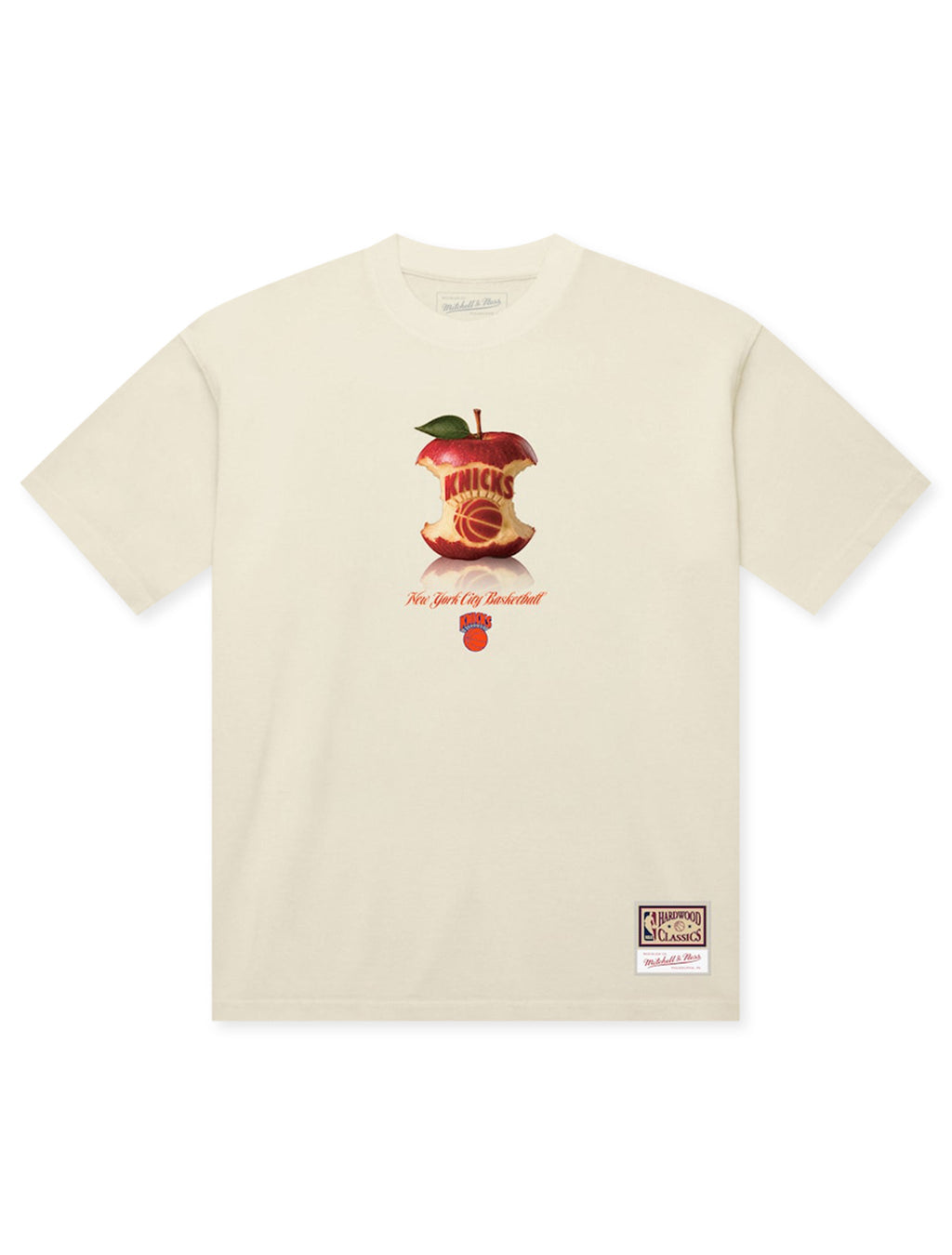 Mitchell & Ness Court Knicks Apple Tee - Cream