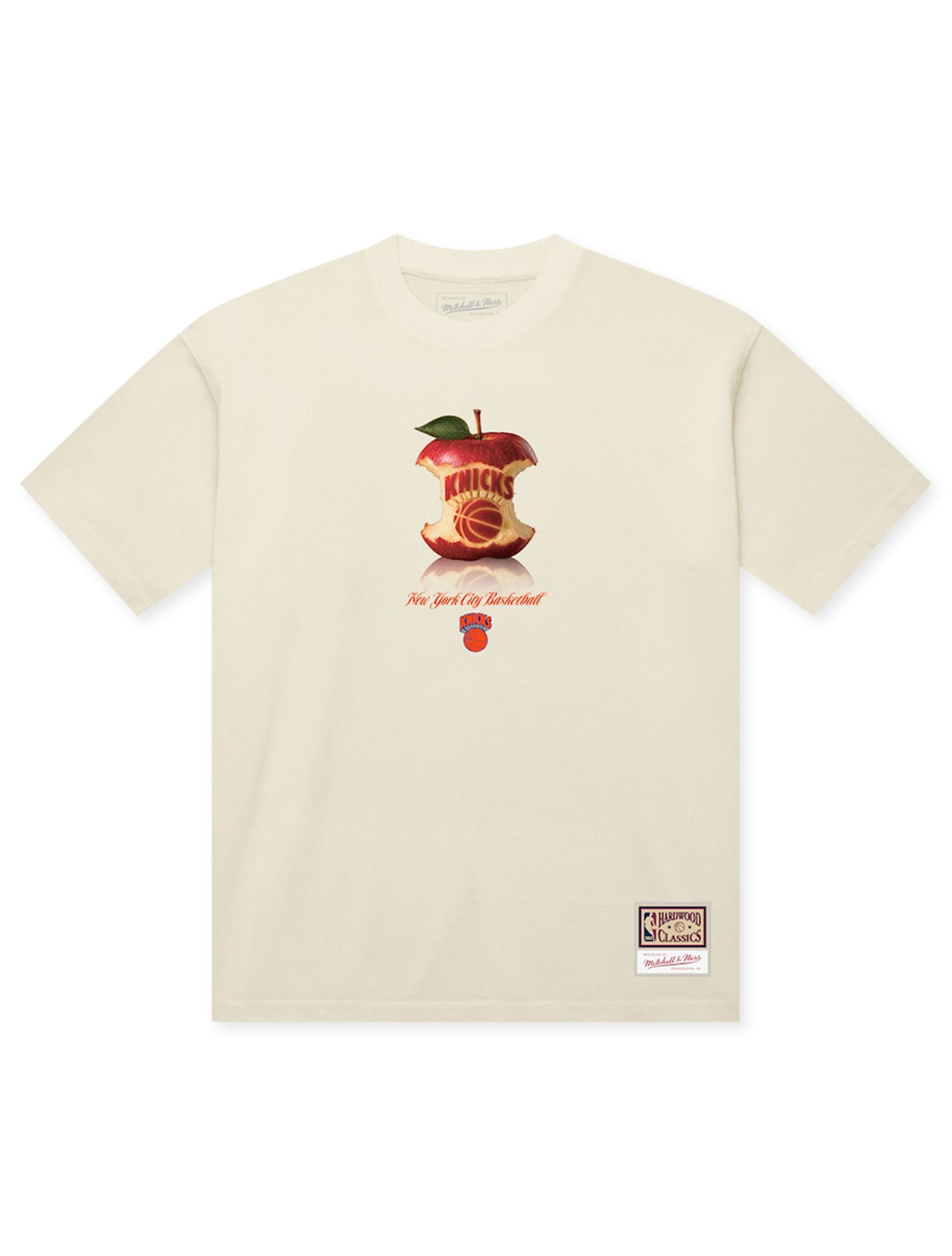 Mitchell & Ness Court Knicks Apple Tee - Cream
