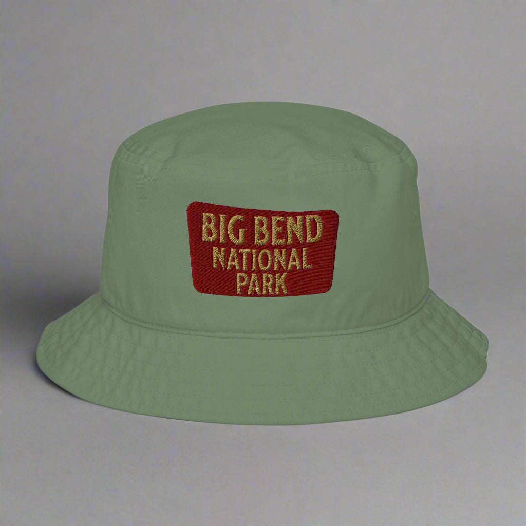 Big Bend National Park Sign Organic Cotton Embroidered Bucket Hat